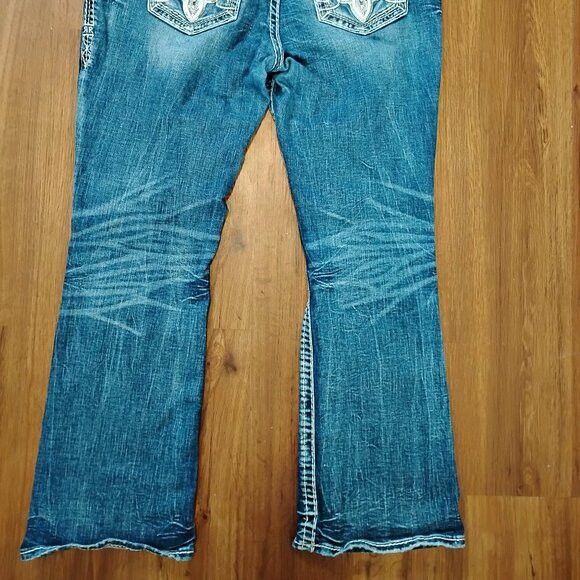 Rock Revival Vintage Y2K Rock Revival Natashia Easy Boot Denim Jeans Size 32" / US 10 / IT 46 - 10 Thumbnail