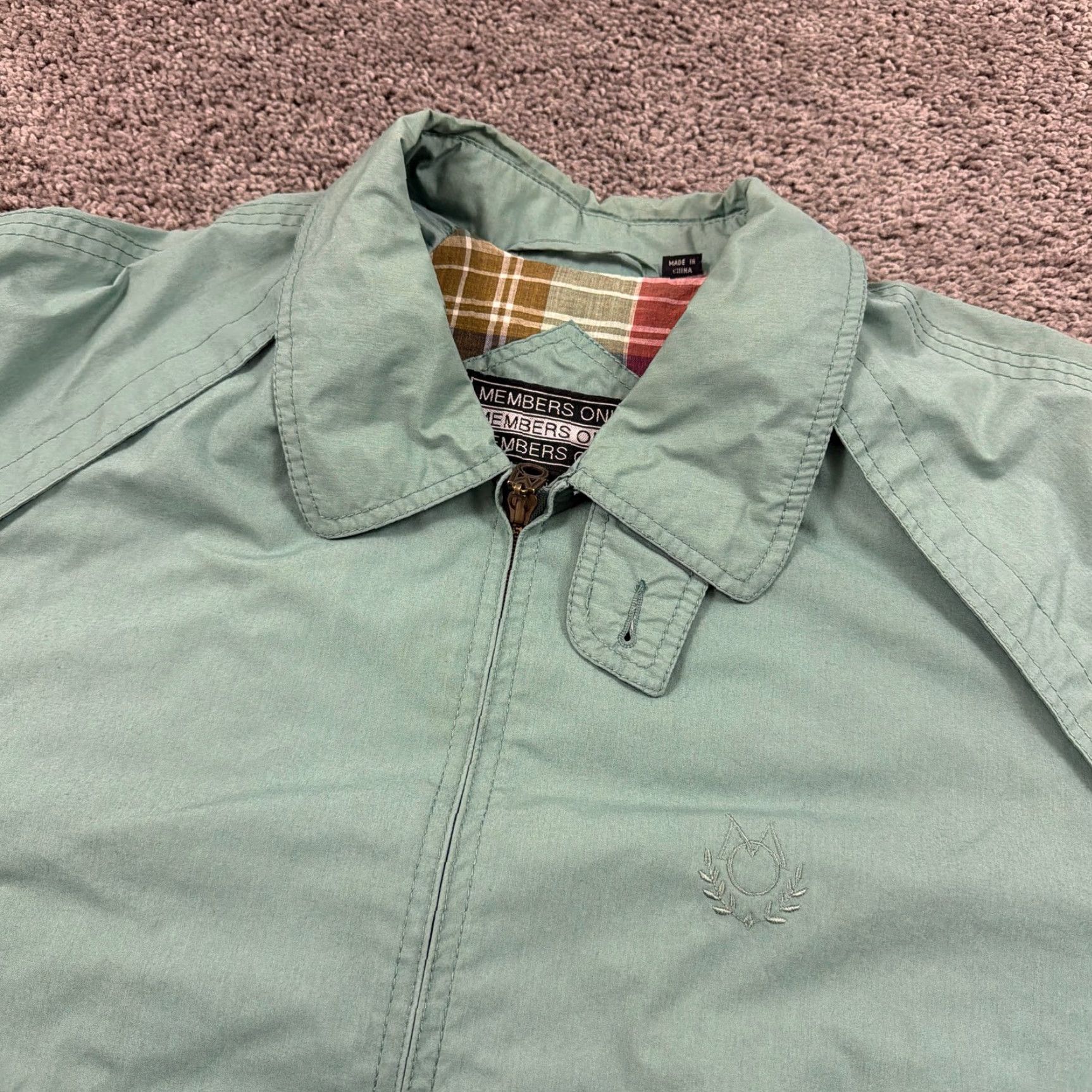 Members Only Members Only Jacket Mens 46 Green Full Zip Lined Pockets Casual Size US S / EU 44-46 / 1 - 2 Thumbnail