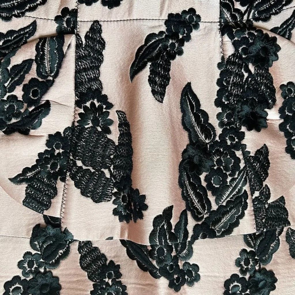 Marc Jacobs Marc Jacobs Pink Black Embroidered Sleeveless Midi Dress,US4 Size S / US 4 / IT 40 - 10 Thumbnail