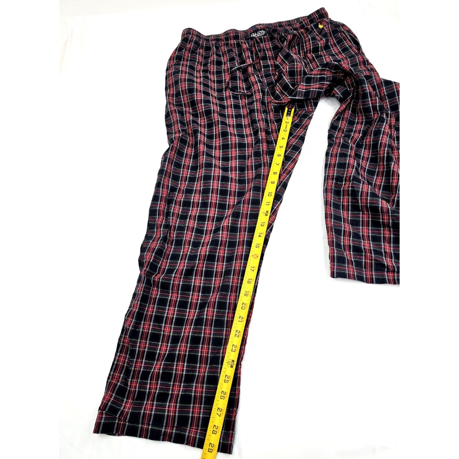 Polo Ralph Lauren Polo Ralph Lauren Sleep Pants Mens XL Red Black Plaid Lounge Cotton EUC Size US XL / EU 56 / 4 - 5 Thumbnail