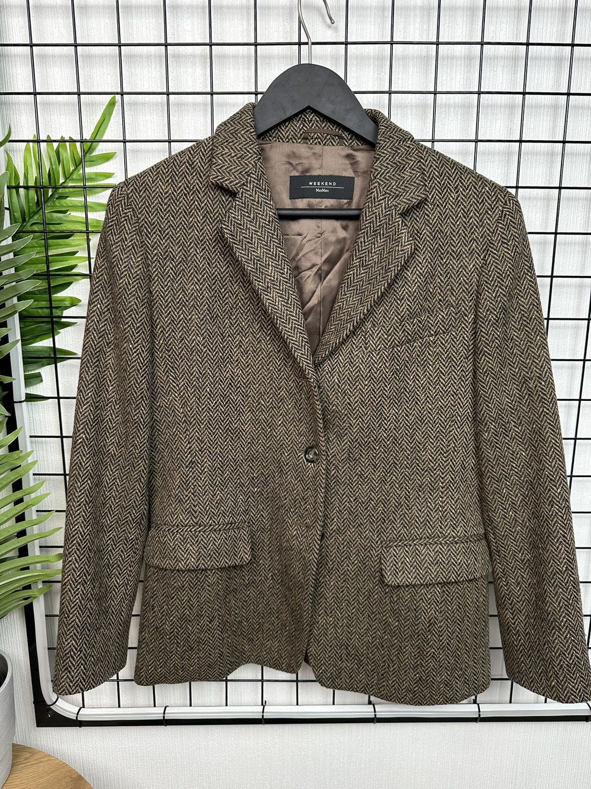 Max Mara × Weekend Max Mara WEEKEND MAX MARA wool blazer women jacket tweed 8 size Size M / US 6-8 / IT 42-44 - 6 Thumbnail