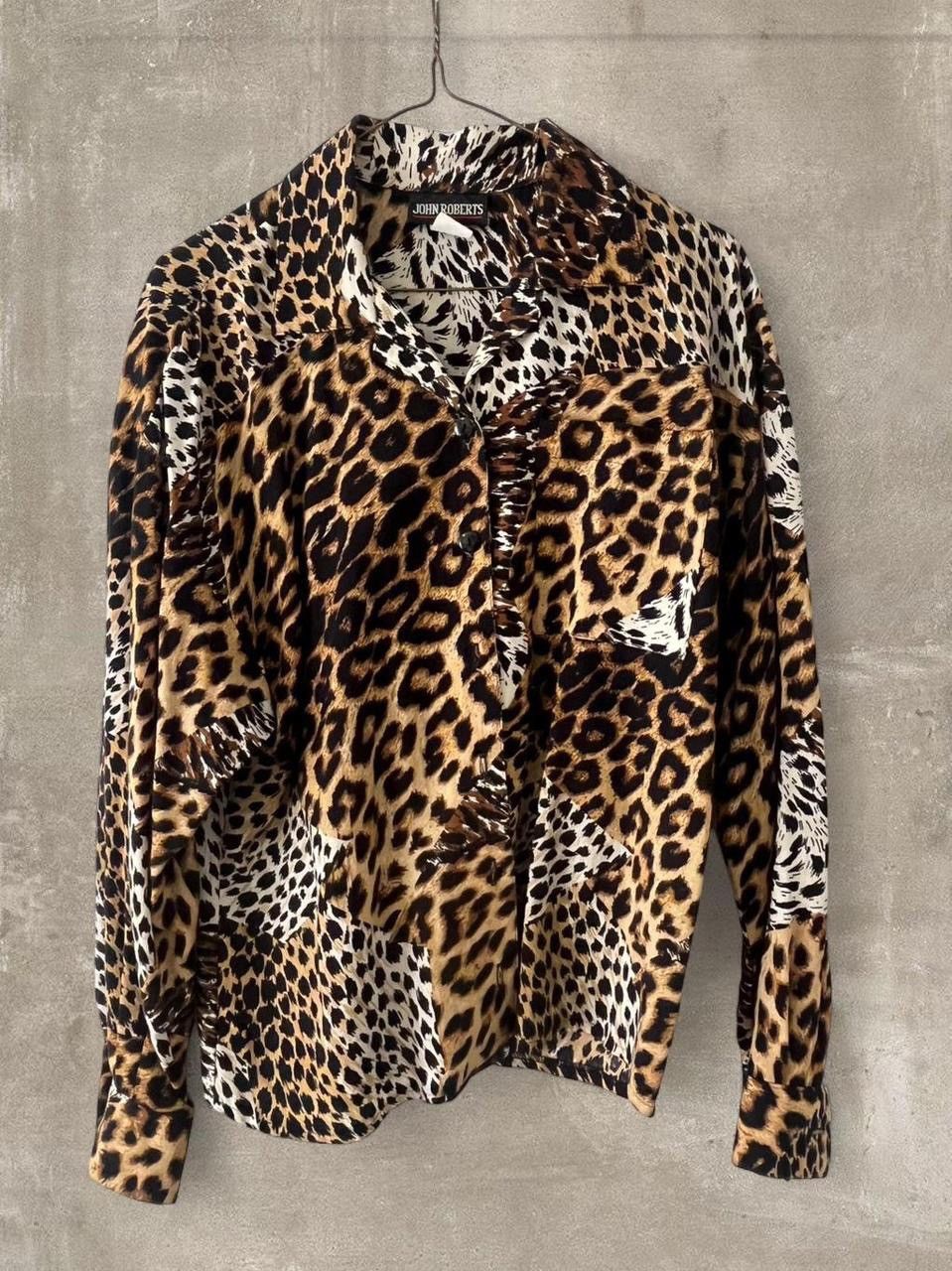 Other John Roberts Leopard Print 2 Piece Set Skirt & Button Up Top Size M / US 6-8 / IT 42-44 - 1 Thumbnail