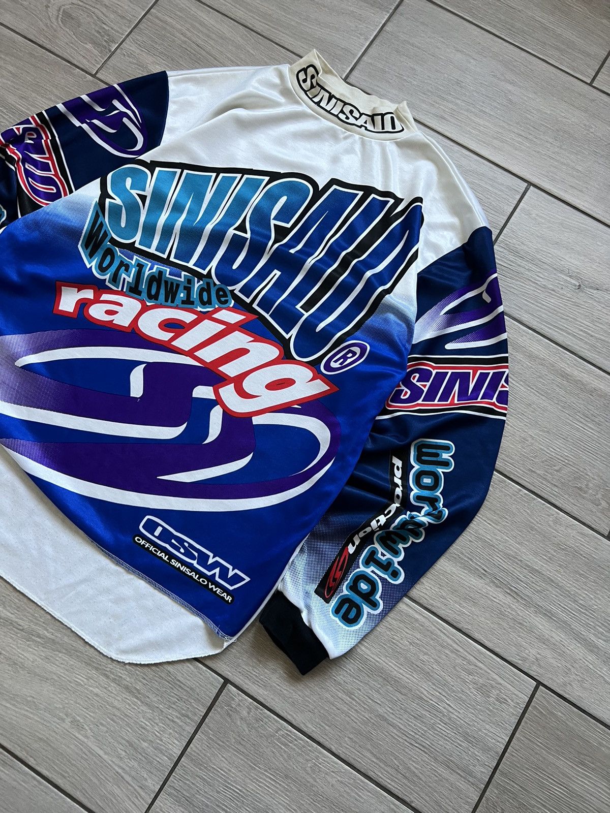 Other 1989 Vintage Sinisalo Worldwide Racing Motocross Jersey Size US XL / EU 56 / 4 - 3 Thumbnail