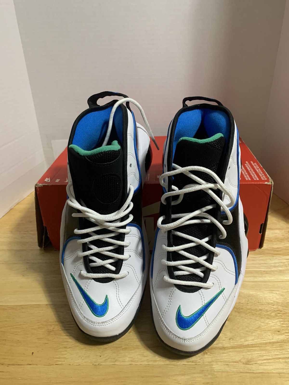 Nike NIKE AIR ZOOM FLIGHT 95 "JASON KIDD" WHITE-BLUE-BLACK SZ 10 Size US 10 / EU 43 - 4 Thumbnail