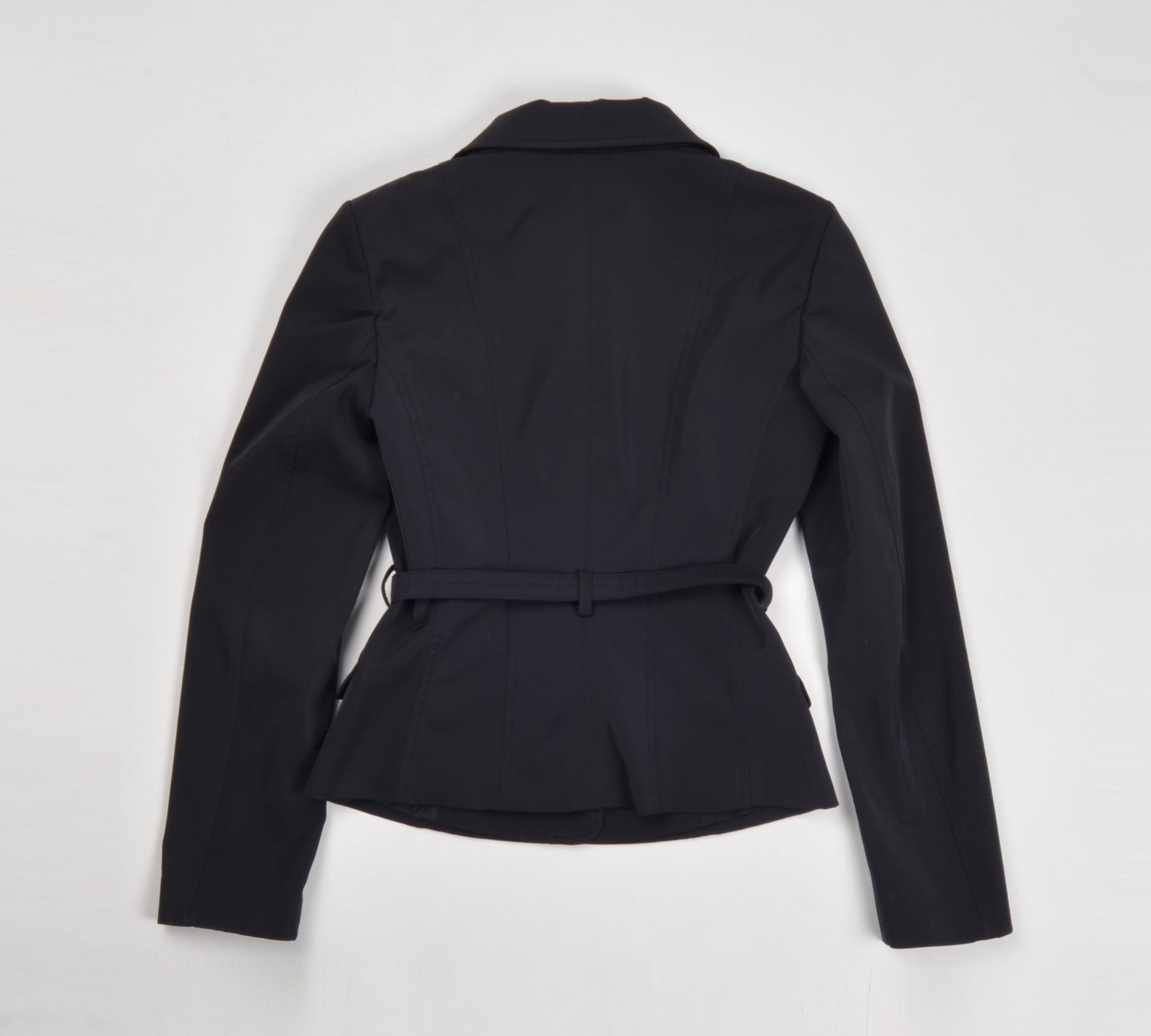 STRENESSE Gabriele Strehle Strenesse Blue 90's Belted Black Blazer Size XS / US 0-2 / IT 36-38 - 11 Thumbnail