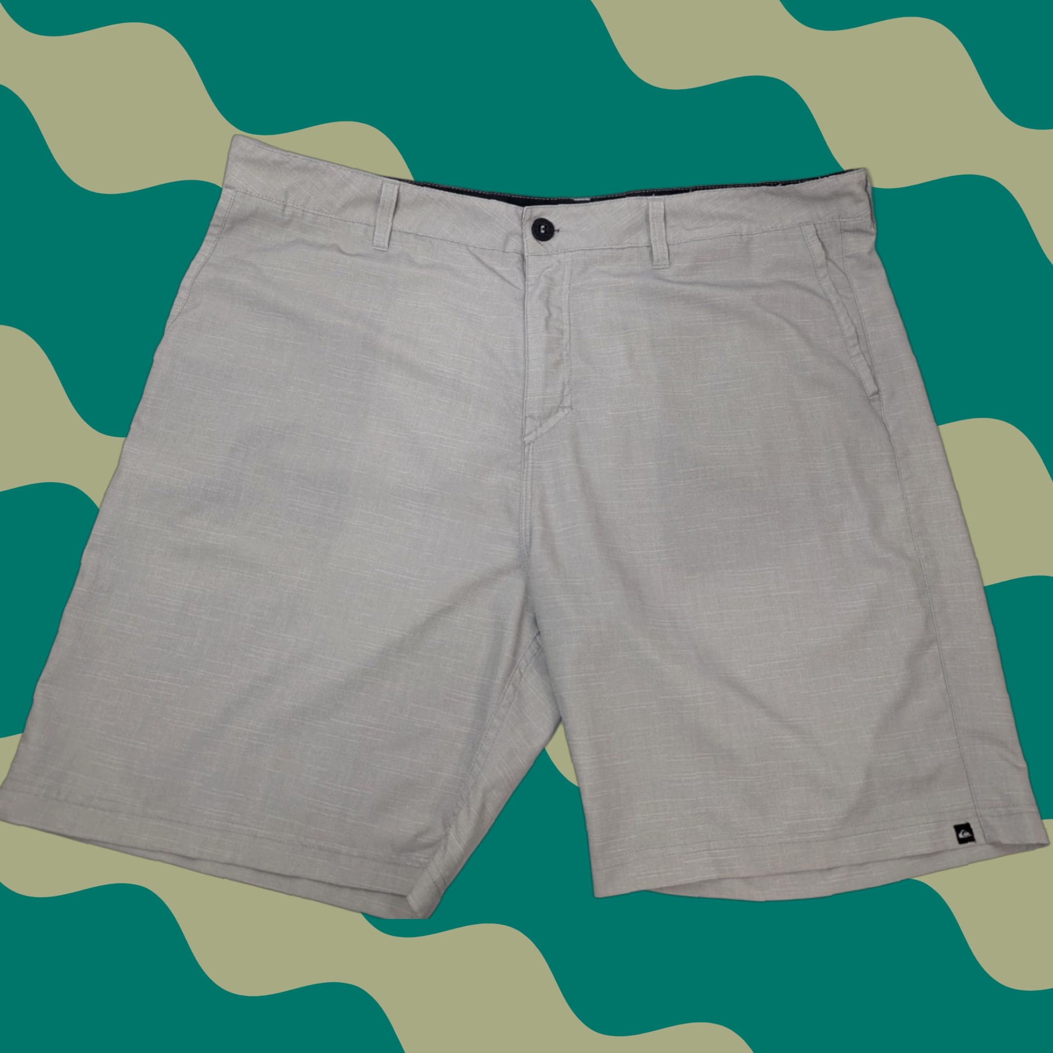 Quiksilver Quiksilver Men Shorts 40 Gray Chino Casual Stretch Flat Front Beach Regular Size US 40 / EU 56 - 1 Thumbnail