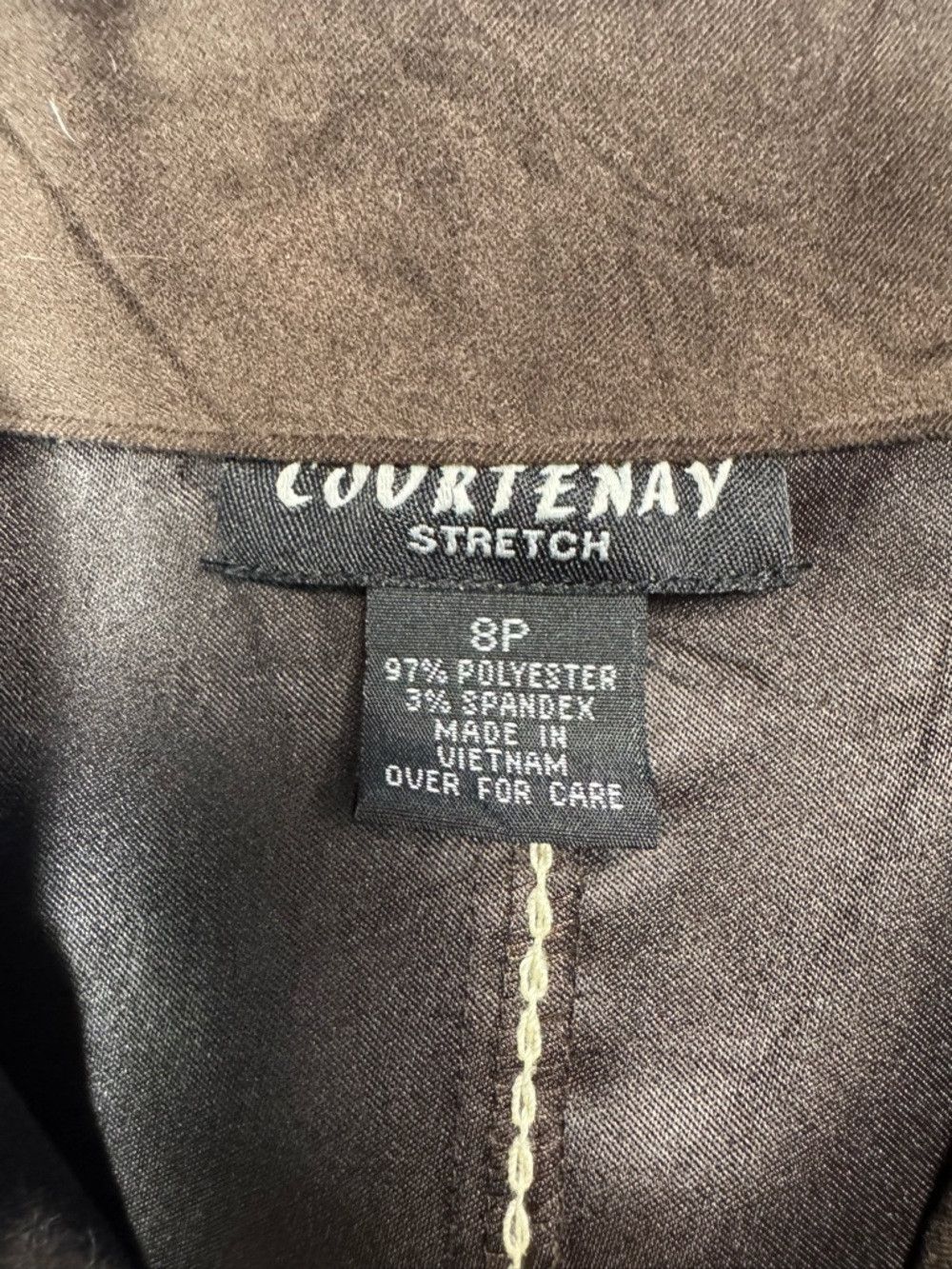 Other Vintage Courtenay Brown Faux Suede Blazer Pants Suit Size 8 Size M / US 6-8 / IT 42-44 - 7 Thumbnail