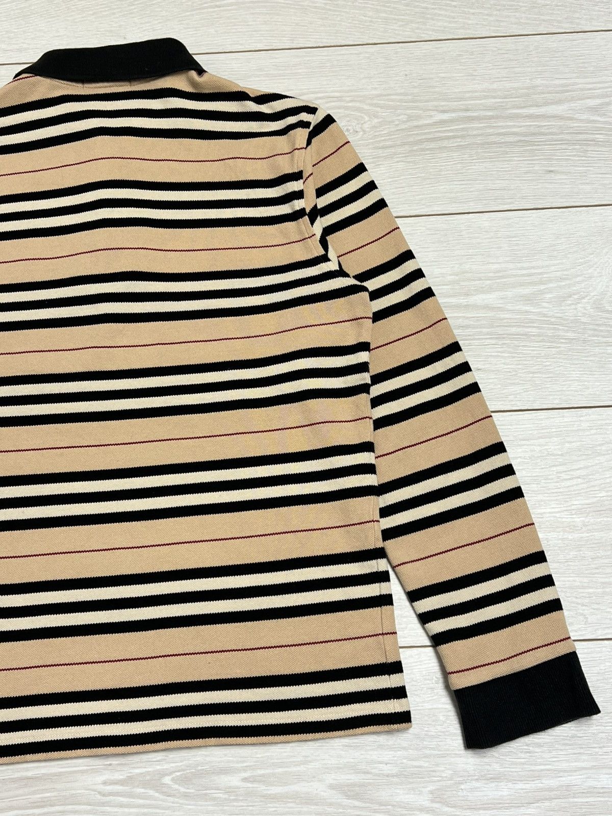 Burberry VINTAGE Burberry London Archival Striped LS Polo Red Knight Size US S / EU 44-46 / 1 - 7 Thumbnail