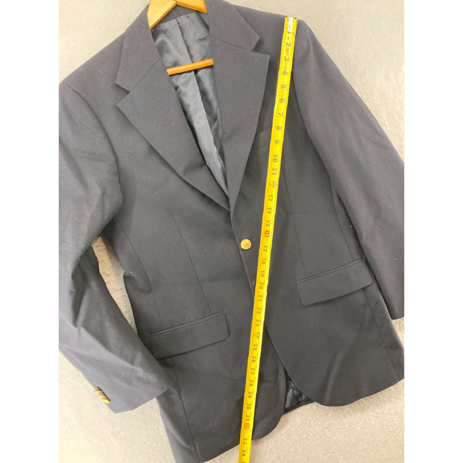 Vintage Twinhill The Citadel Mens Suit Jacket 38L Blue Wool Blend Size 38R - 4 Thumbnail