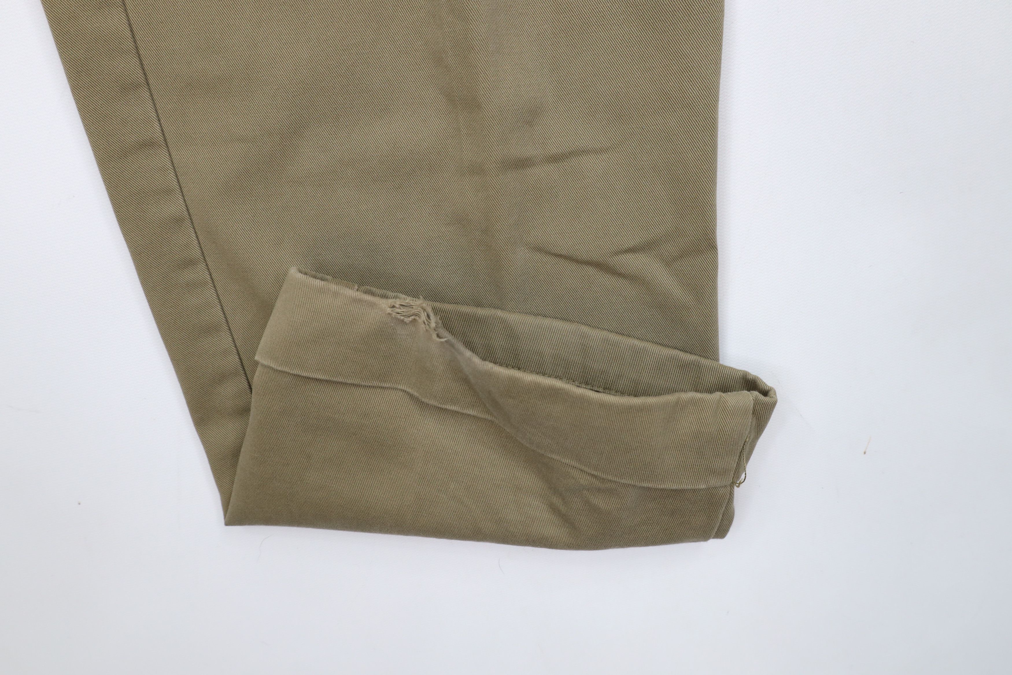Ralph Lauren Vintage 90s Ralph Lauren Pleated Cuffed Wide Leg Chino Pants Size US 35 - 5 Thumbnail