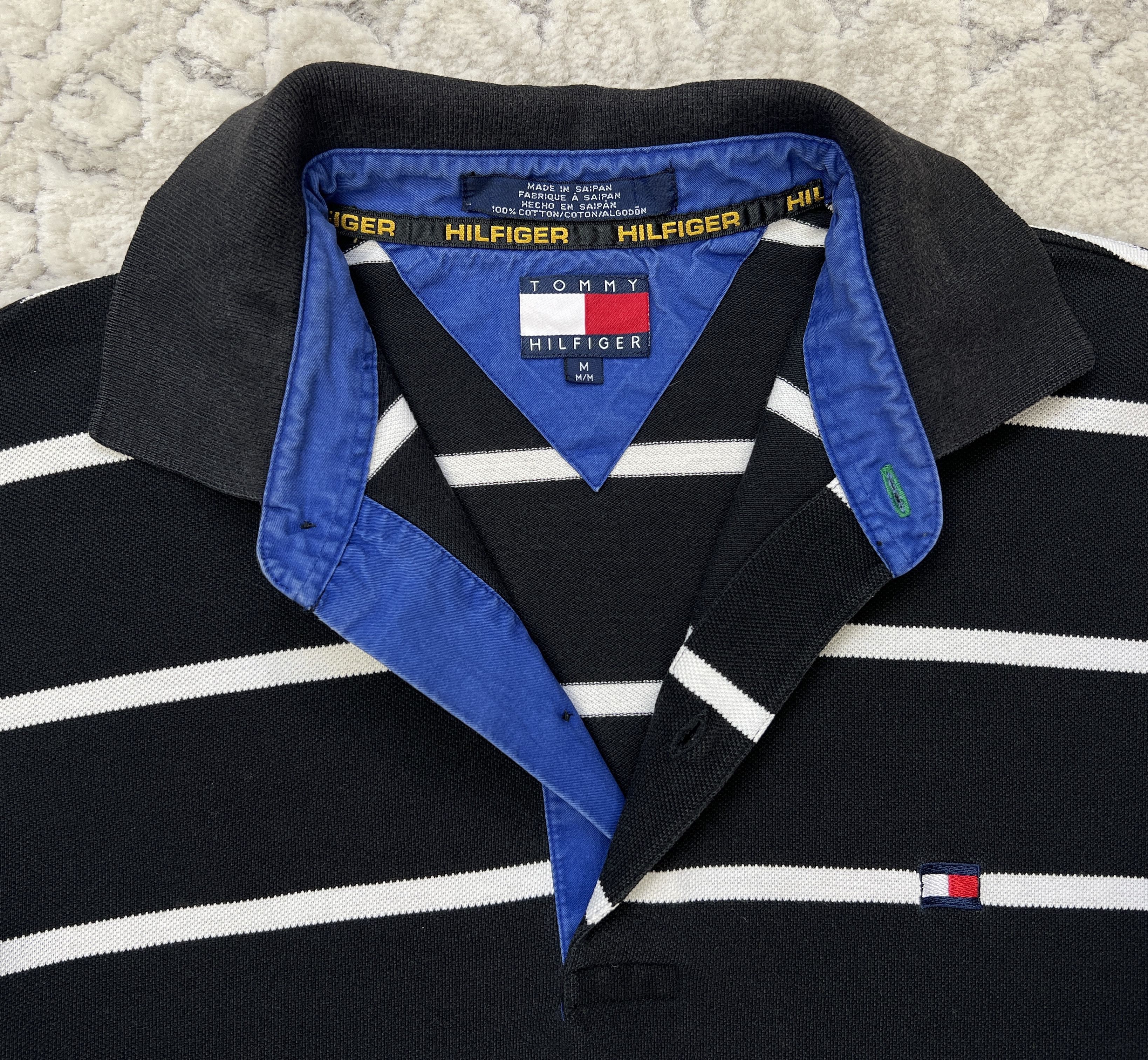 Tommy Hilfiger Tommy Hilfiger Vintage Saipan Rugby Long Sleeve Polo Shirt M Size US M / EU 48-50 / 2 - 3 Thumbnail