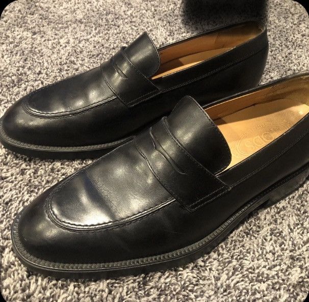 Tod's Timeless Tod’s Black Leather Penny Loafers – Men’s 10.5 Size US 11.5 / EU 44-45 - 1 Thumbnail