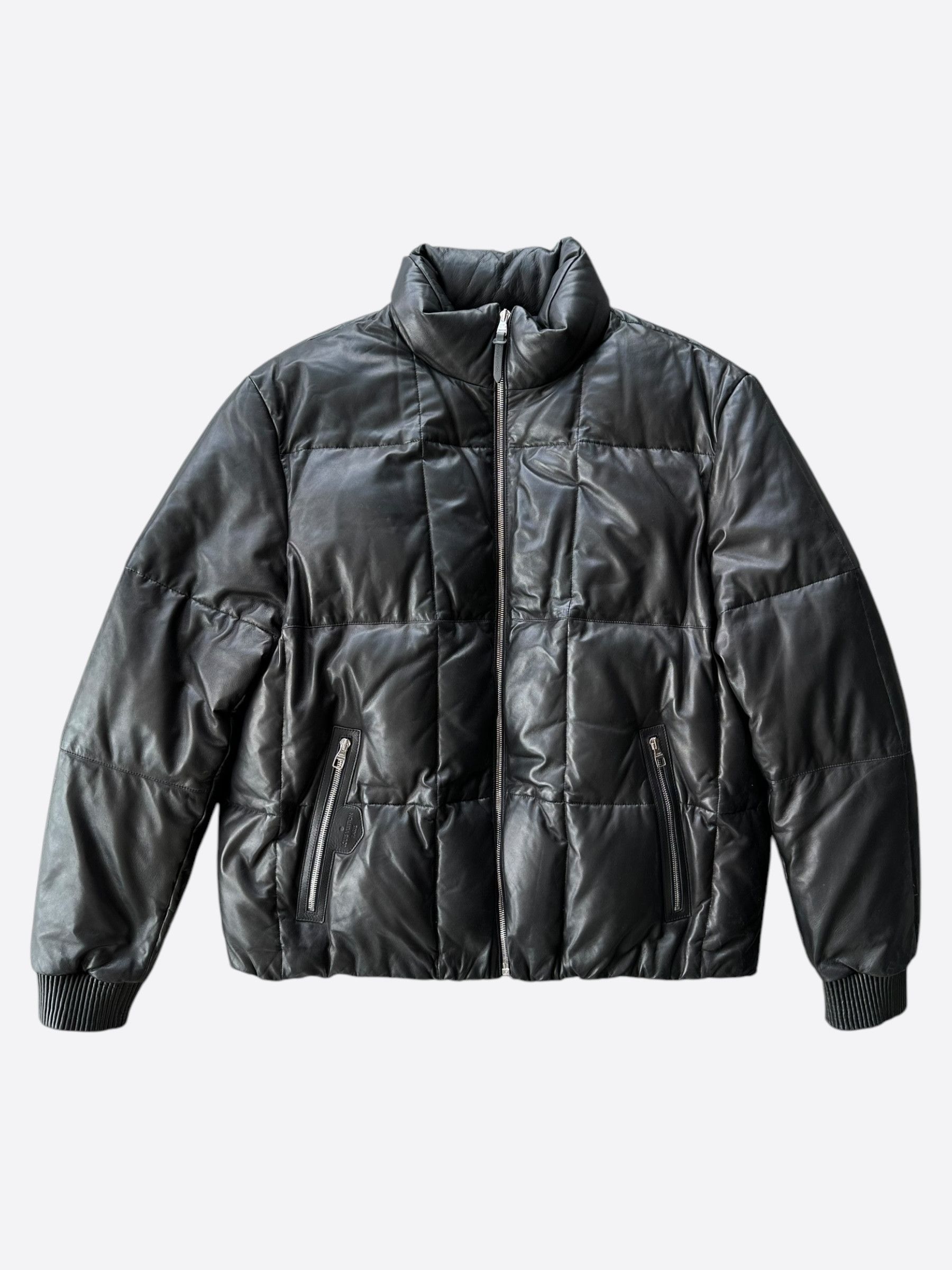 Louis Vuitton Louis Vuitton Black Leather Puffer Jacket Size US XXL / EU 58 / 5 - 1 Thumbnail