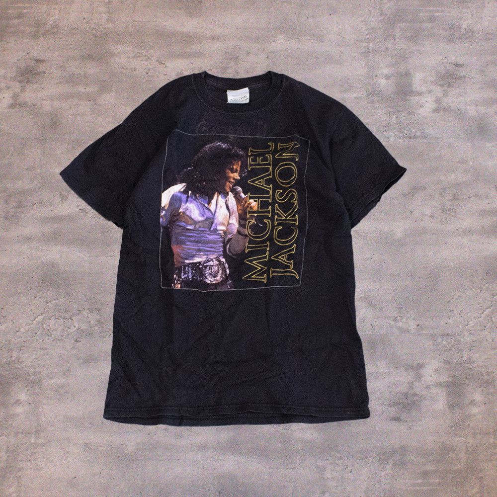 Vintage VTG Y2K 2002 Michael Jackson Double Stitch Black Tee