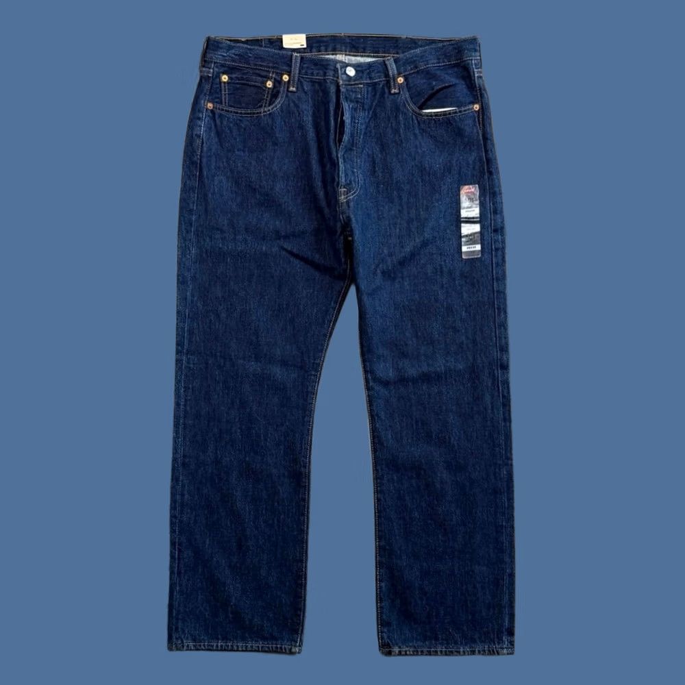 Levi's Men's Levi's 501 Original Blue Denim Jeans 38x30 Button Fly Straight Size US 38 / EU 54 - 1 Thumbnail