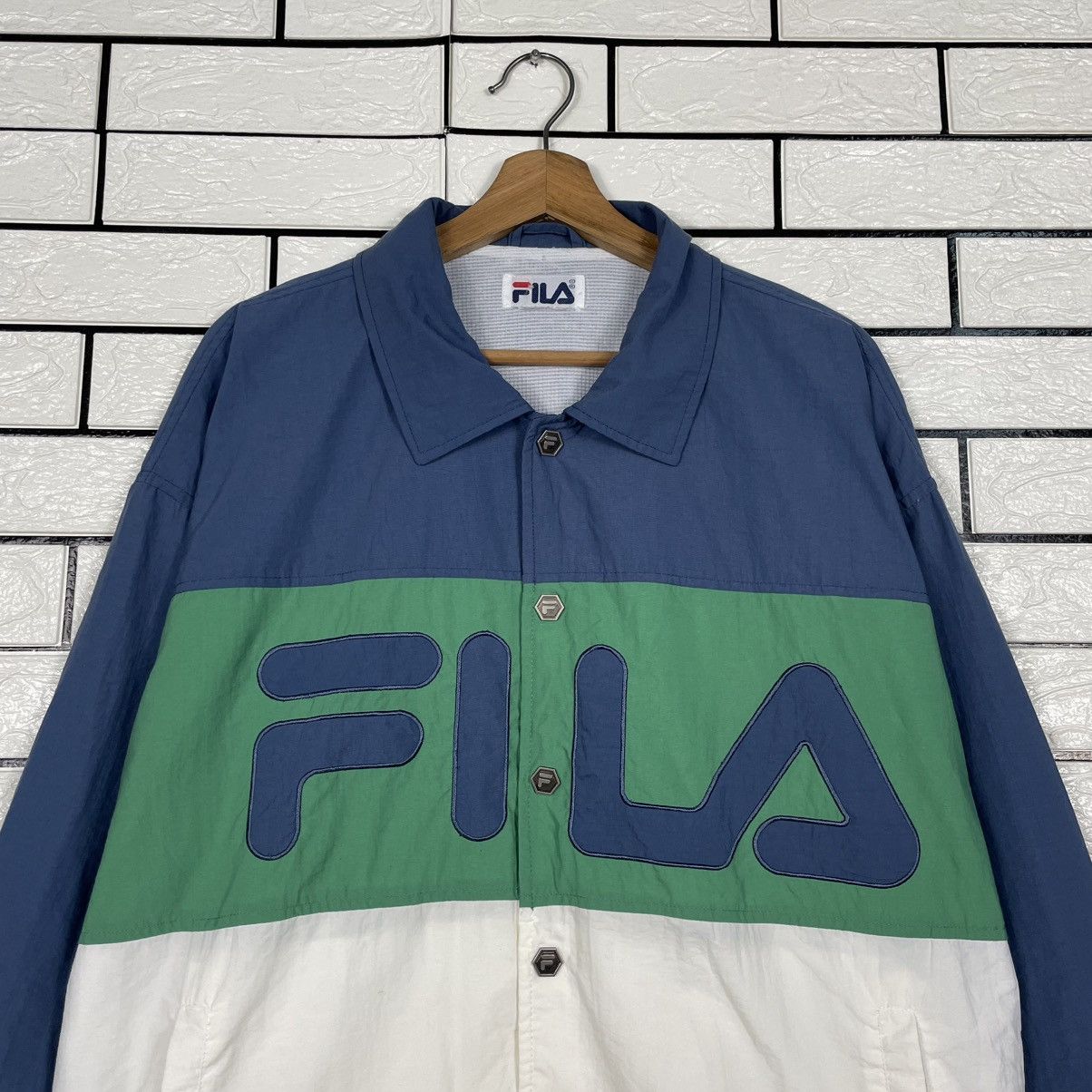 Fila Vtg Fila Big Logo Color Block Jacket Size US L / EU 52-54 / 3 - 2 Thumbnail