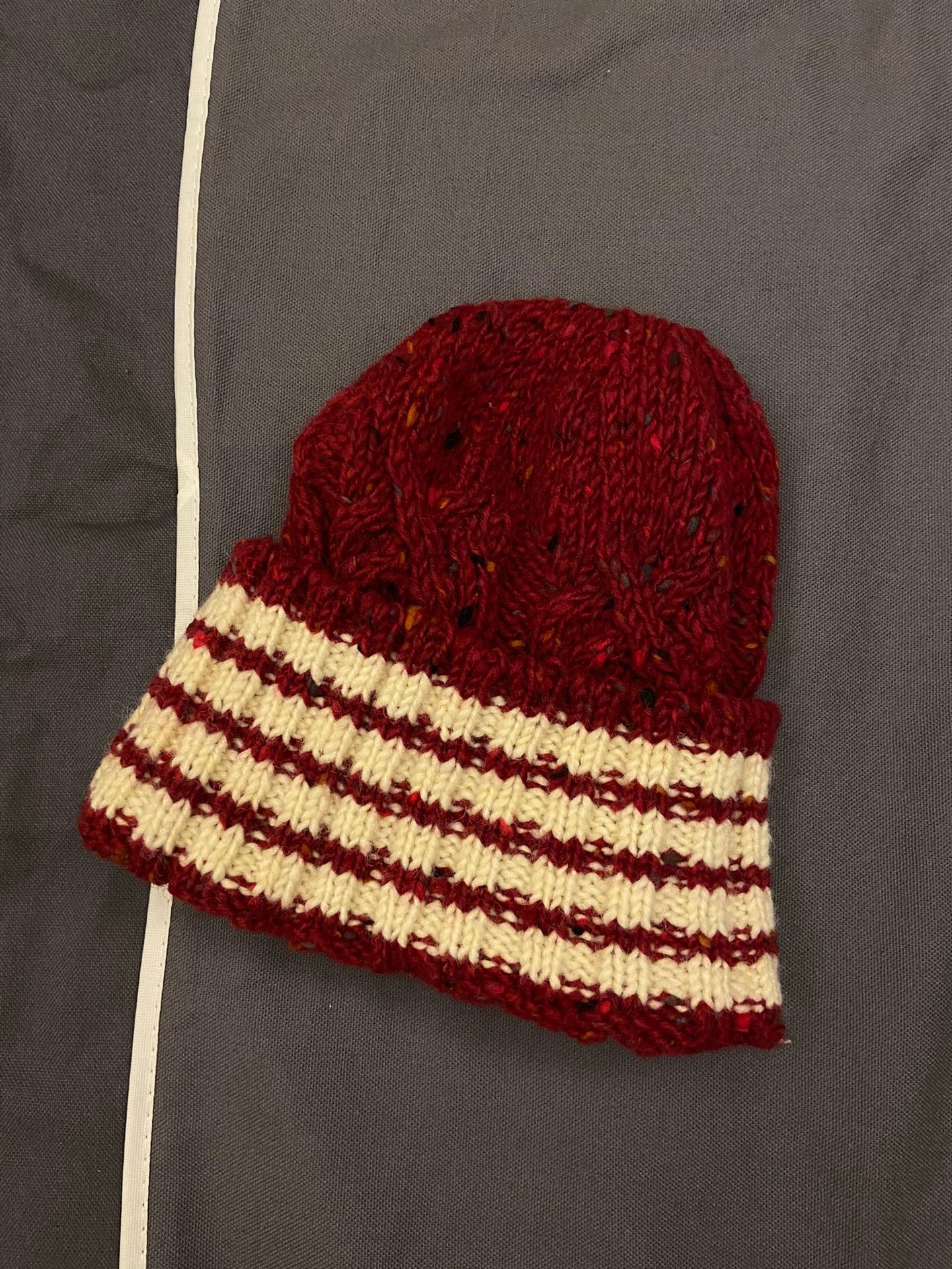 Thom Browne thom browne knitted cap in red and white Size ONE SIZE - 1 Thumbnail