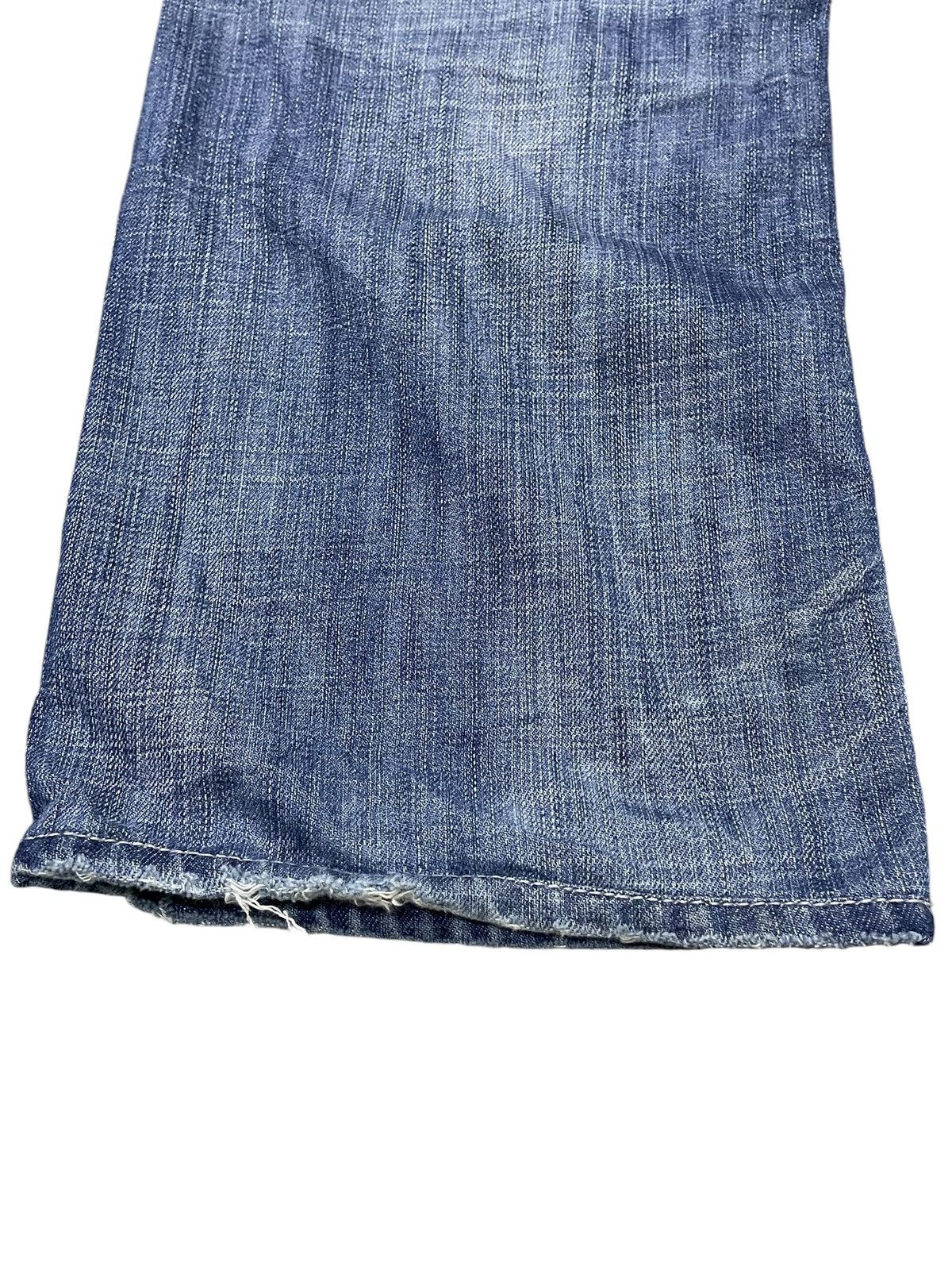 Japanese Brand × semanticdesign Silver Heavy Stitched Loose Straight Baggy Jeans Size US 32 / EU 48 - 16 Thumbnail