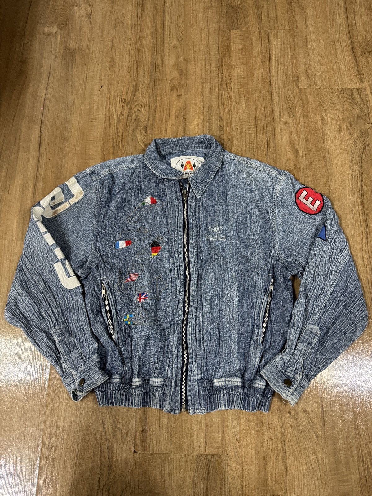 Formula 1 Vintage alpha cubic racing team denim jacket Size US L / EU 52-54 / 3 - 1 Thumbnail