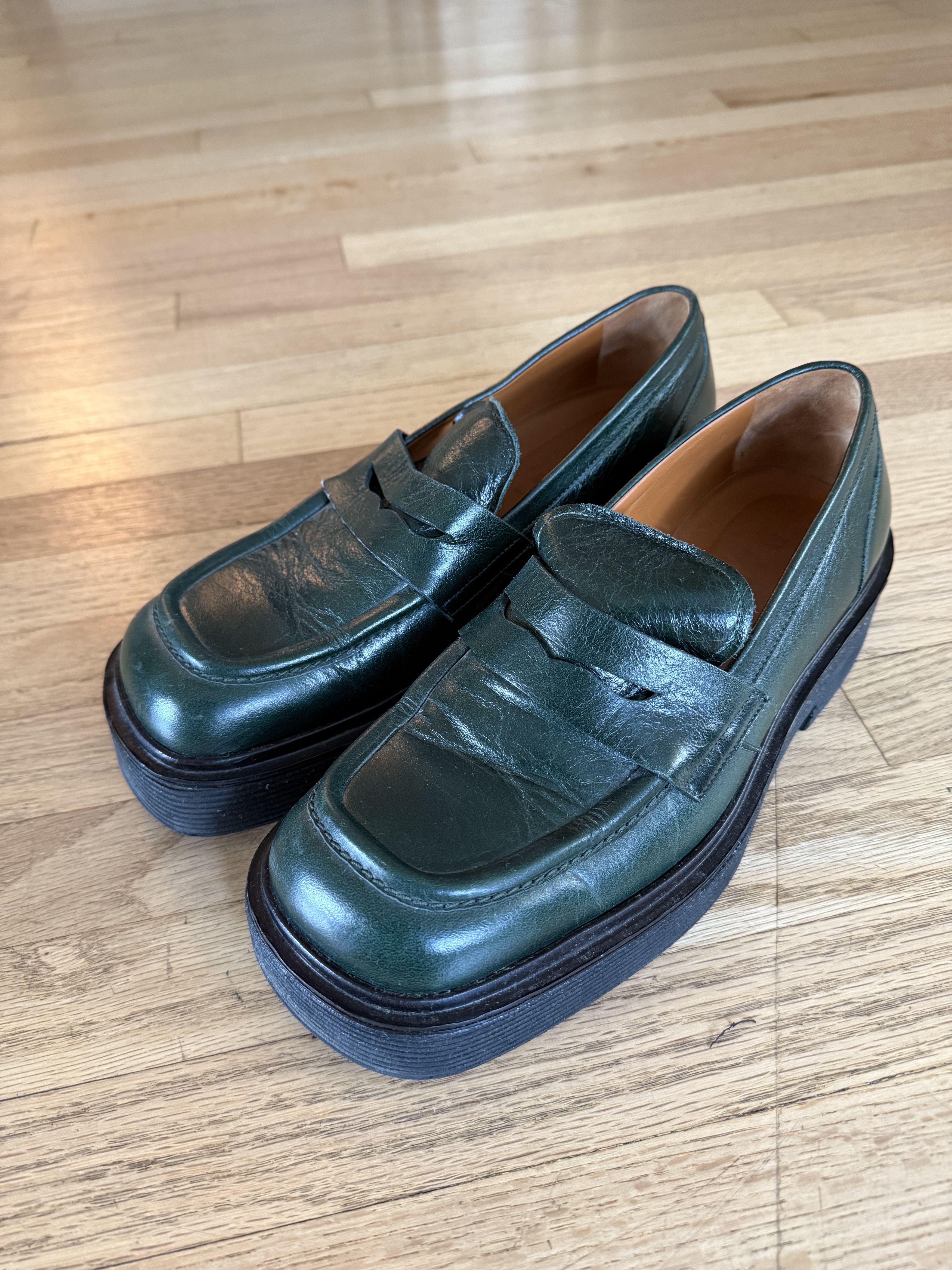 Marni Green Penny Loafers Marni Green Shiny Loafers | Grailed main image 4