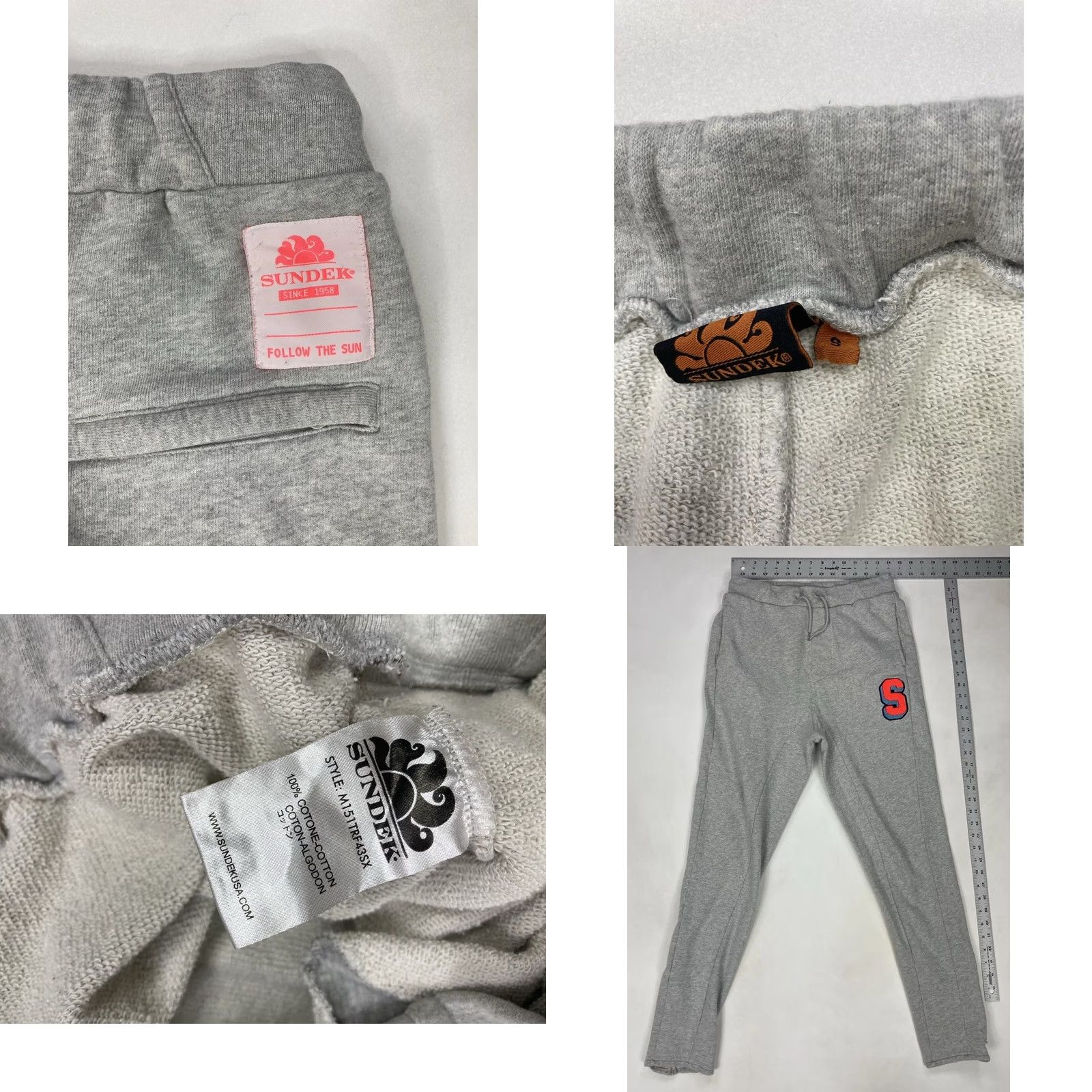 Polo Ralph Lauren Sundek Sweatpants Pants Men Small Gray Sundek Sweatpants Small Black Athletic Activewear Casual Night Out 90s Mens Size US 29 - 8 Thumbnail