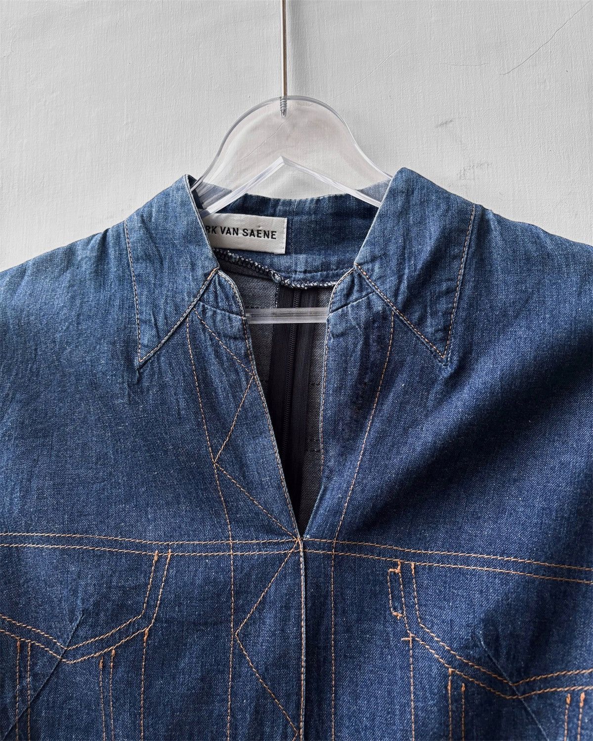 Dirk Van Saene Aw1999 Trompe L’oeil Denim Top Size S / US 4 / IT 40 - 4 Thumbnail