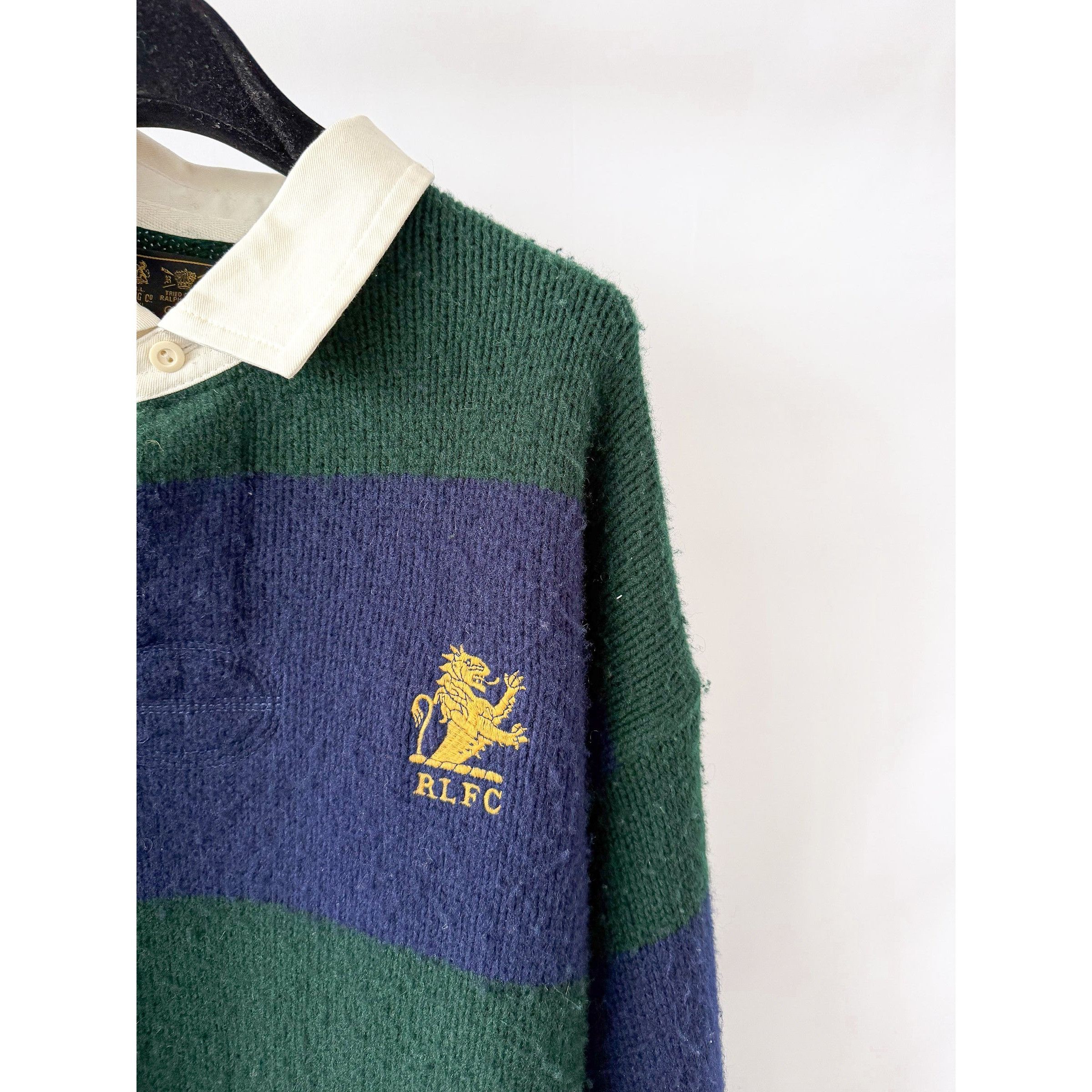 Polo Ralph Lauren Ralph Lauren Polo Striped Wool Cashmere Rugby Jumper Size US XXL / EU 58 / 5 - 9 Thumbnail