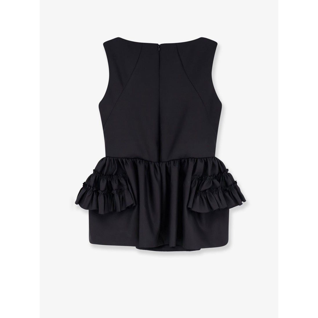 Dries Van Noten DRIES VAN NOTEN Casey Black Wool Silk Top New & Authentic (W Size XS / US 0-2 / IT 36-38 - 2 Thumbnail