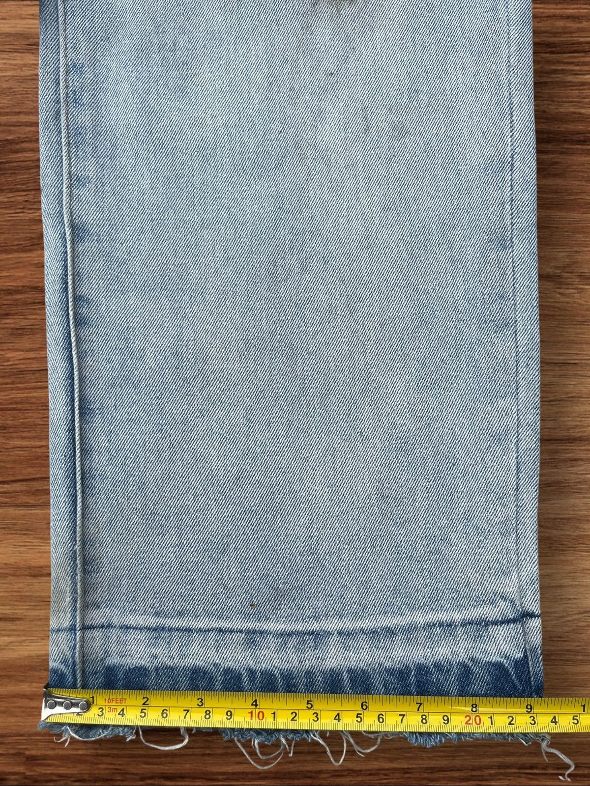 Japanese Brand × Vintage Vintage Japanese Brand High Waist Frayed Leg Baggy Jeans Size US 30 / EU 46 - 13 Thumbnail