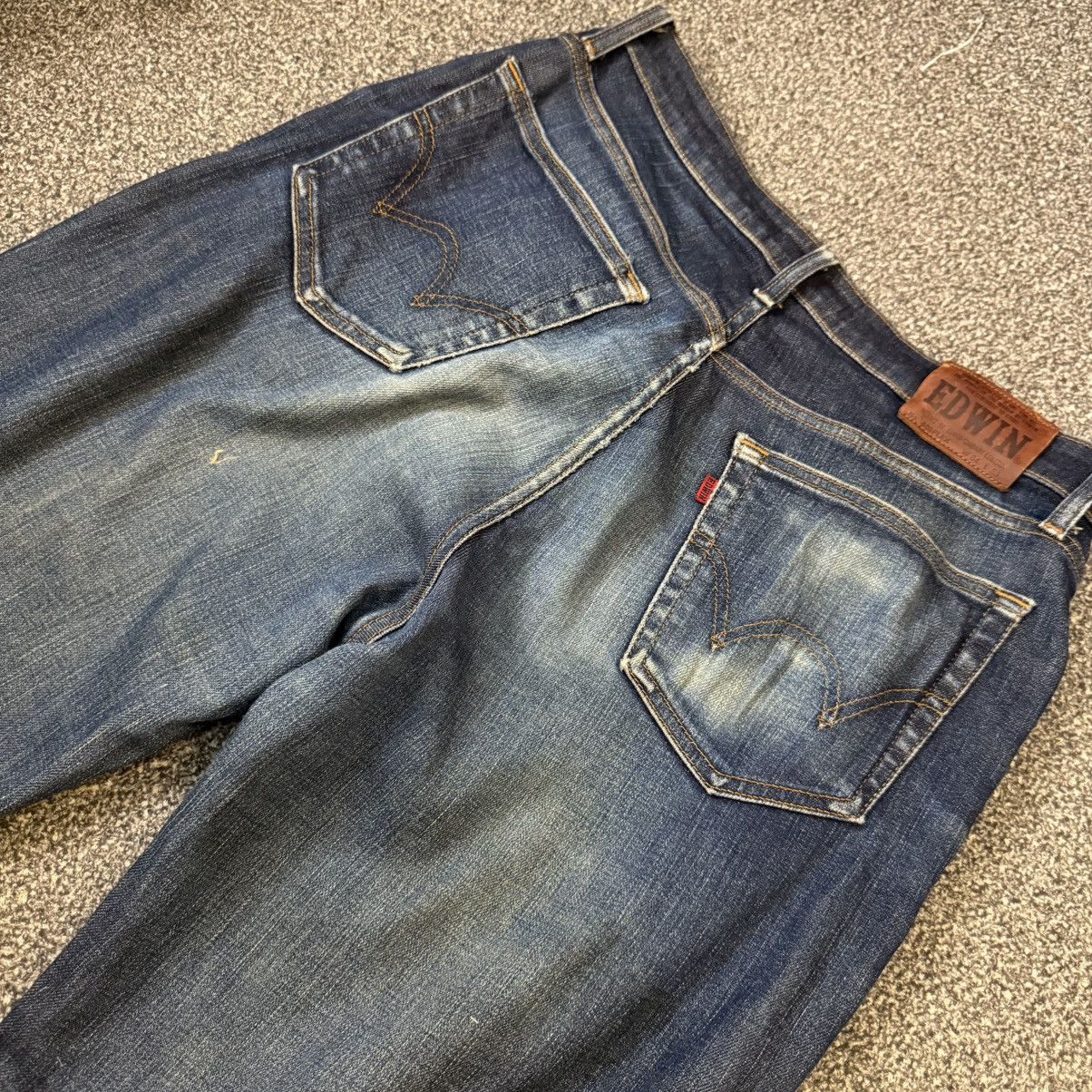 Seditionaries 🔥🇯🇵 Japanese Edwin 503 Flex Distressed Denim Size US 34 / EU 50 - 7 Thumbnail