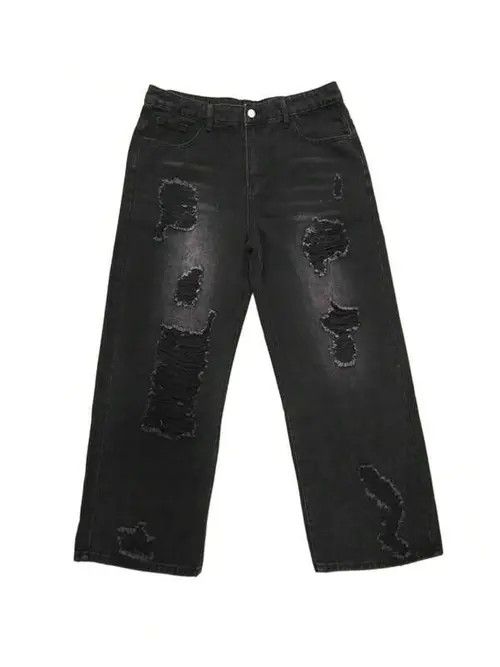 Jean OPIUM Gothic ripped distressed jeans Y2K Size US 32 / EU 48 - 4 Thumbnail