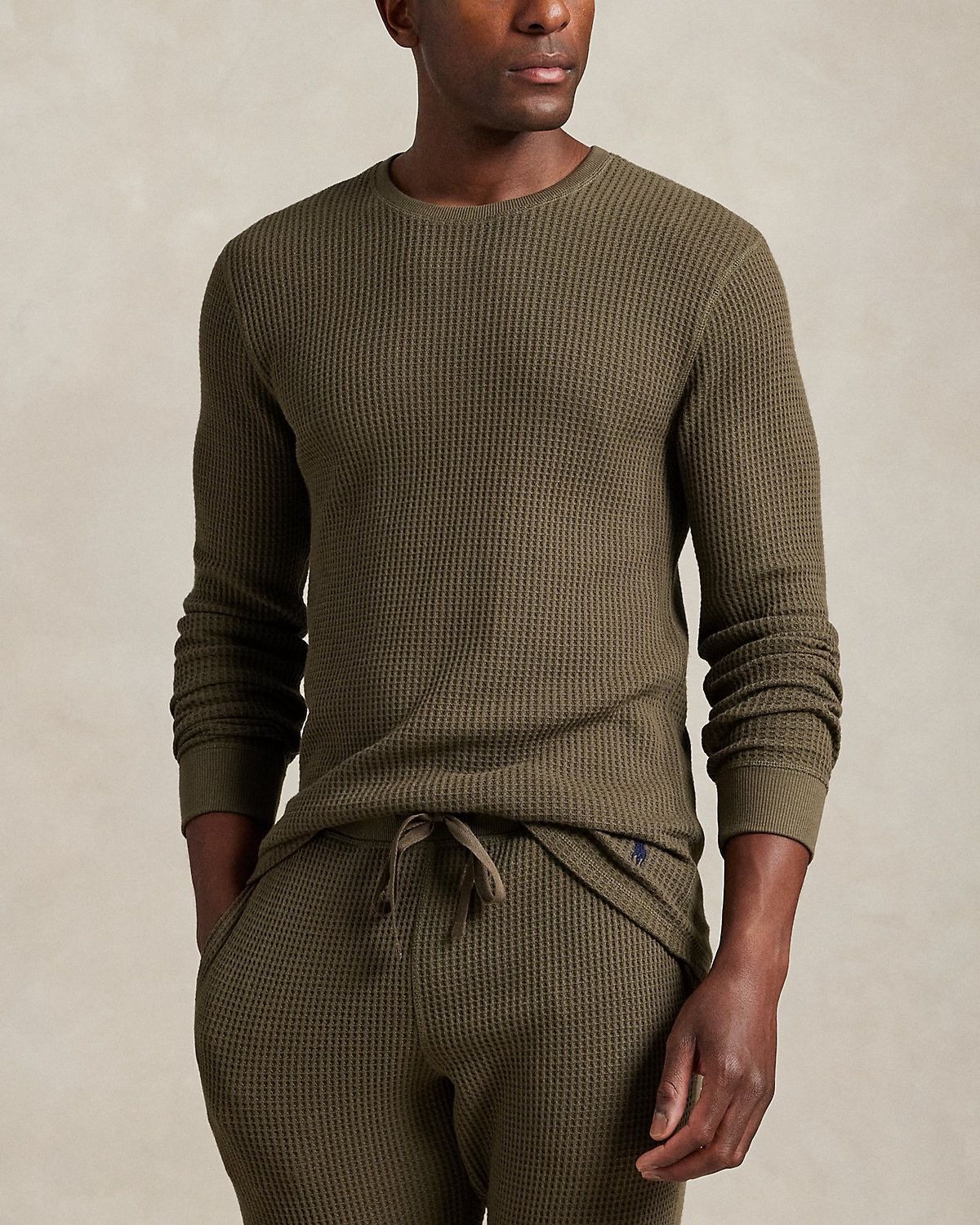 Polo Ralph Lauren Polo by Ralph Lauren Thermal-Knit Waffle LS Top Shirt Green Size US L / EU 52-54 / 3 - 1 Thumbnail