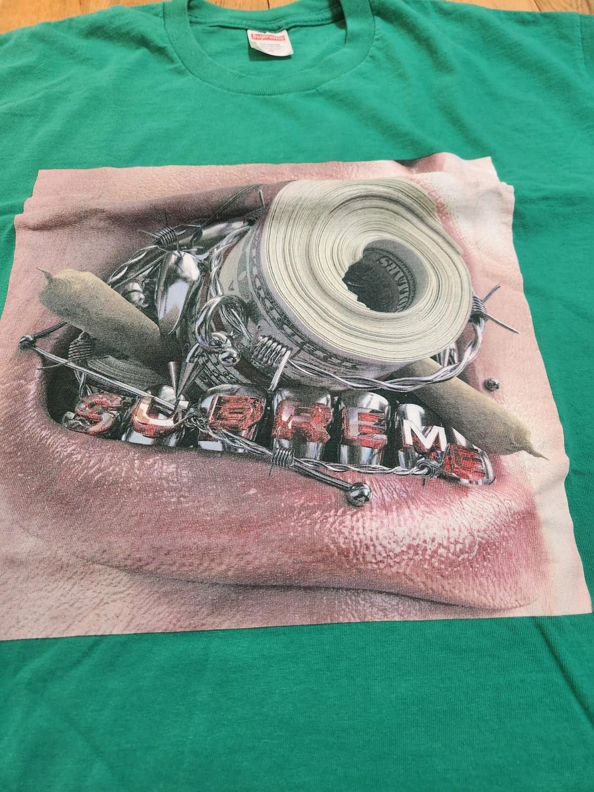 Supreme Supreme Braces T-Shirt Green Men's XL Size US XL / EU 56 / 4 - 2 Thumbnail