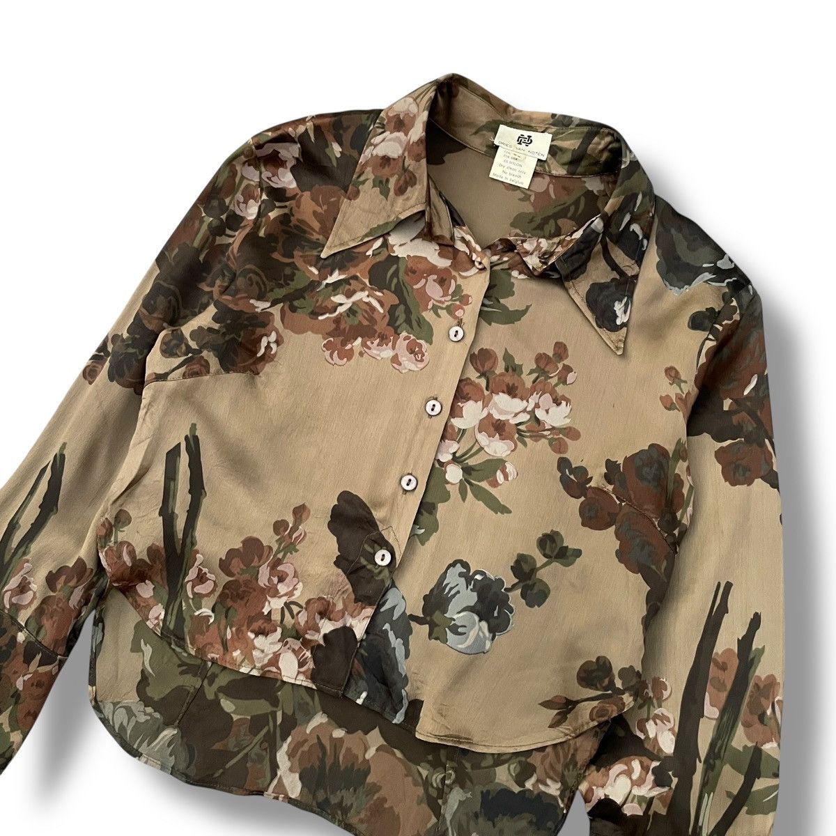 Dries Van Noten ARCHIVE Dries Van Noten 90s Acetate Floral Button-up Shirt Size XS / US 0-2 / IT 36-38 - 2 Thumbnail