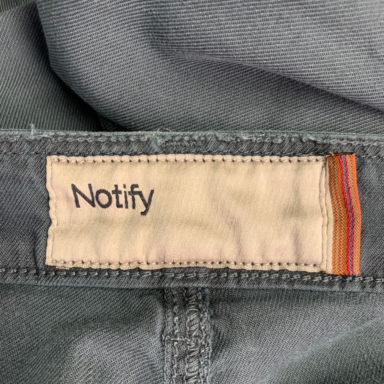 Notify NOTIFY Grey Twill Cotton Blend Straight Five Pockets Jeans Size US 32 / EU 48 - 5 Thumbnail