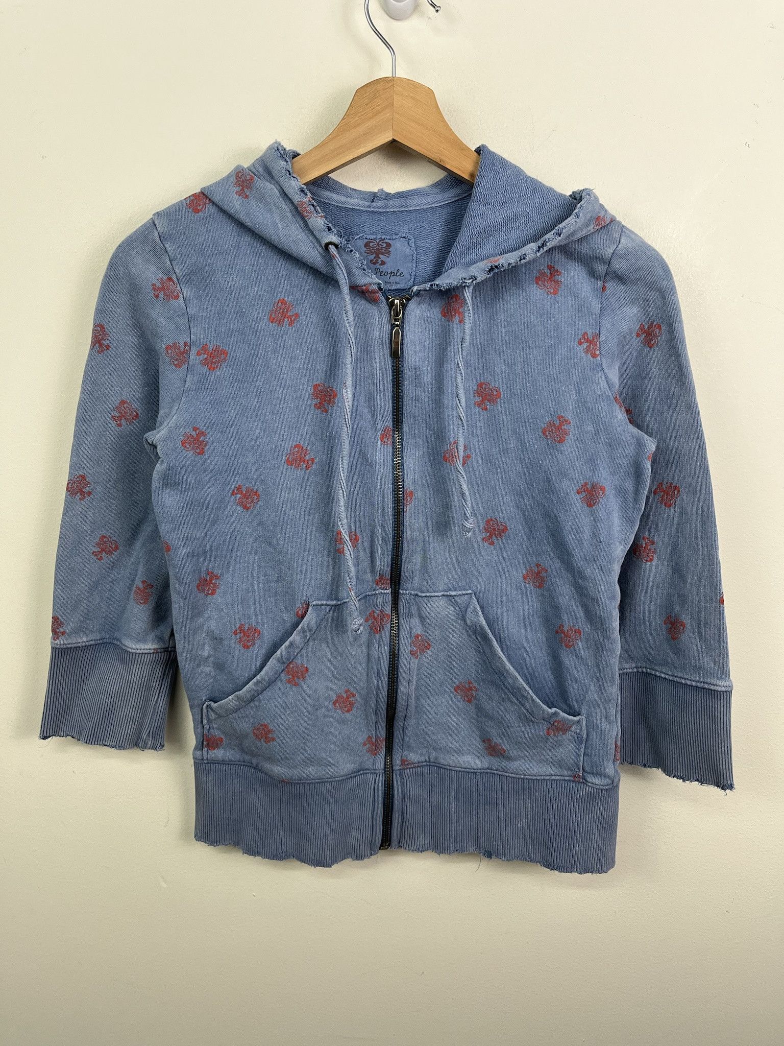 Other Vintage Y2K Lobster All Over Print Zip 2000s Baby Tee Hoodie Size XS Size US XS / EU 42 / 0 - 1 Thumbnail