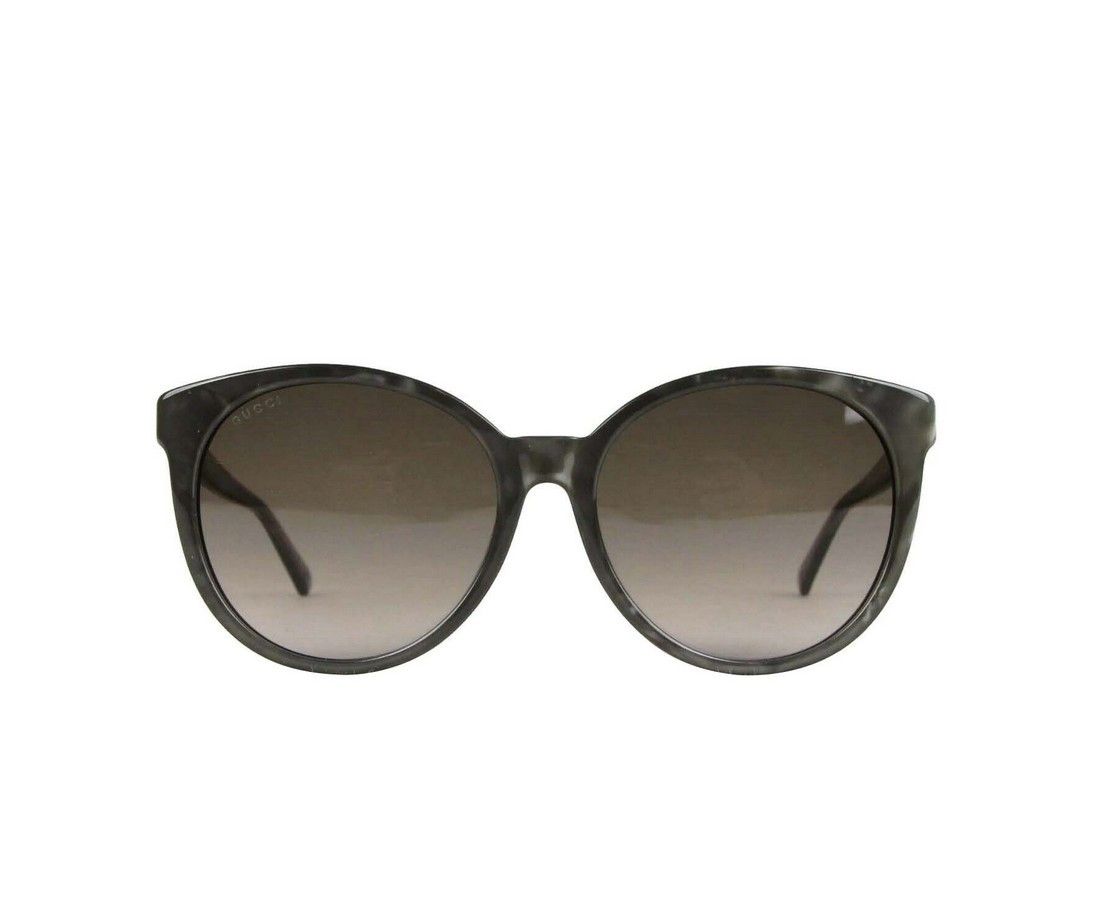 Gucci Women's Pearl Silver Acetate Round Sunglasses GG Logo Size ONE SIZE - 1 Thumbnail