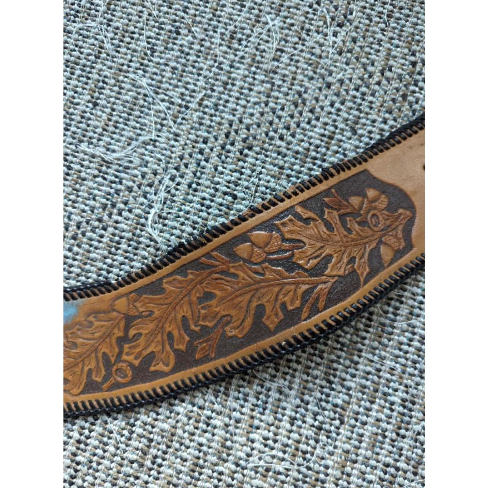 Vintage VINTAGE handcrafted EAGLE belt XL 3.25" wide leather brown tooled western belt Men XS-? Size ONE SIZE - 3 Thumbnail