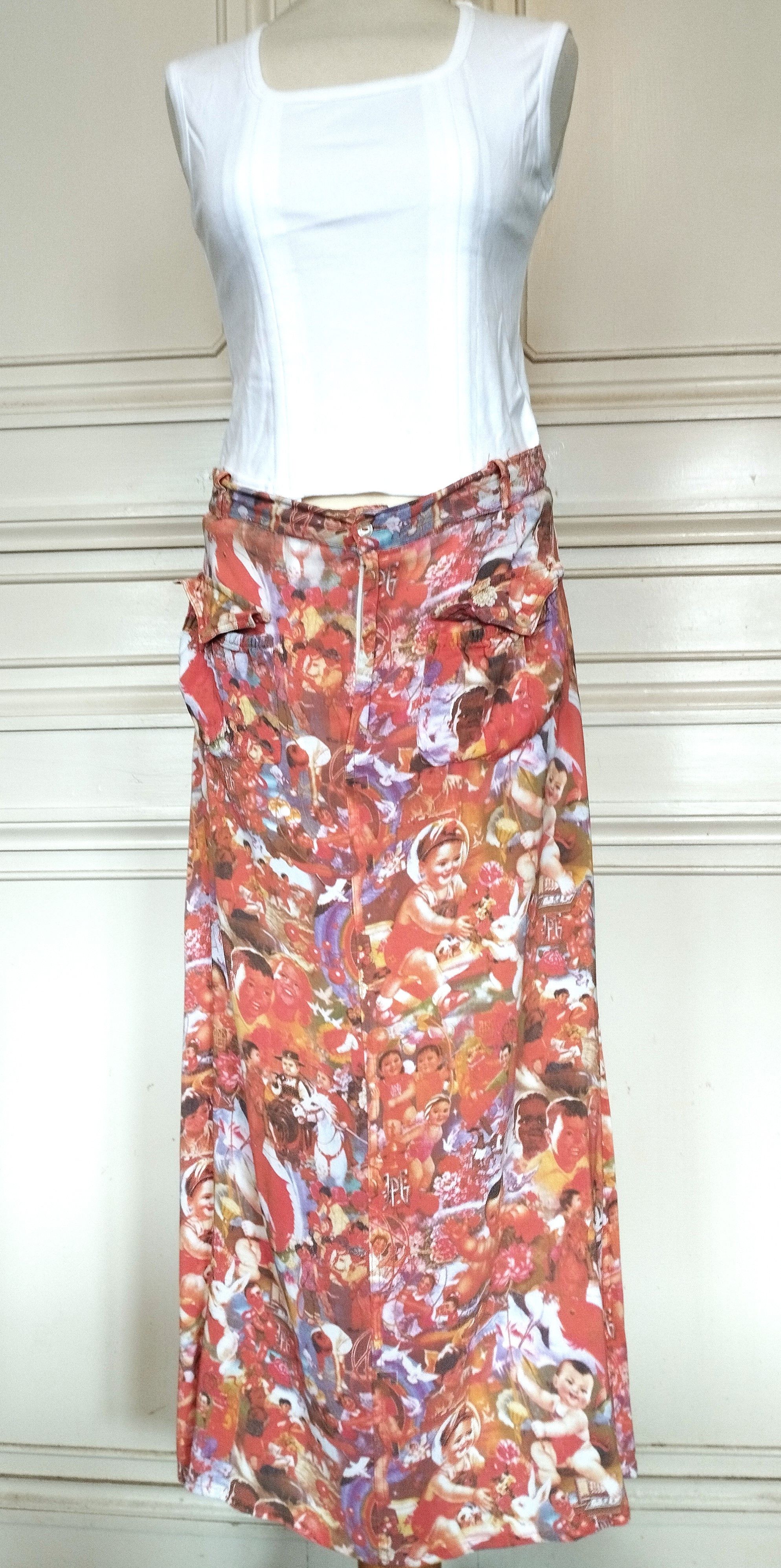 Jean Paul Gaultier Jean Paul Gaultier Jupe Vintage Collector Cherubins T M/L Size 28" / US 6 / IT 42 - 2 Thumbnail