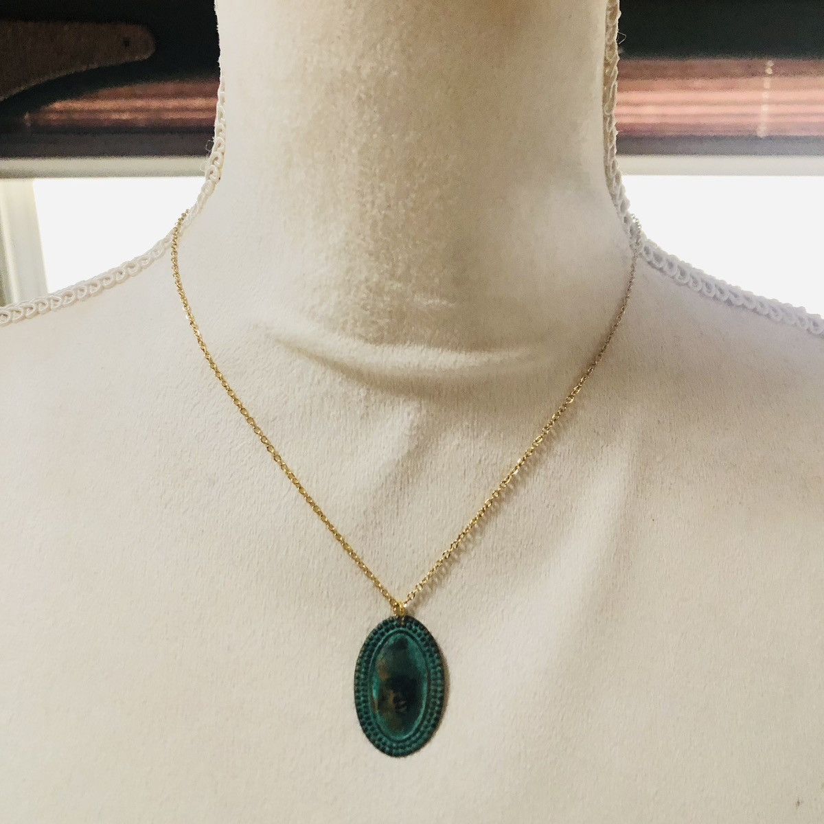 Handmade Handcrafted vintage old oxidized metal pendant necklace Size ONE SIZE - 2 Thumbnail