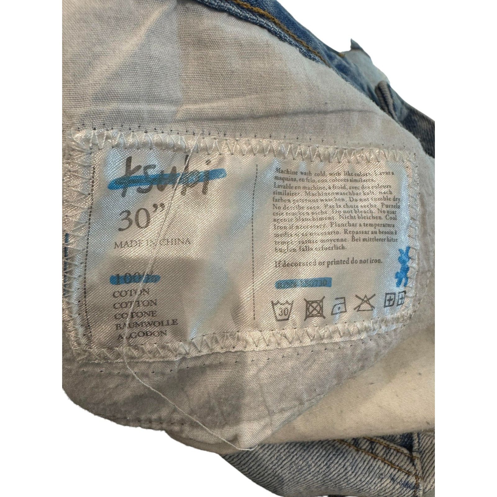 Ksubi Ksubi Light Wash Ripped Box Logo Jeans Size US 30 / EU 46 - 4 Thumbnail