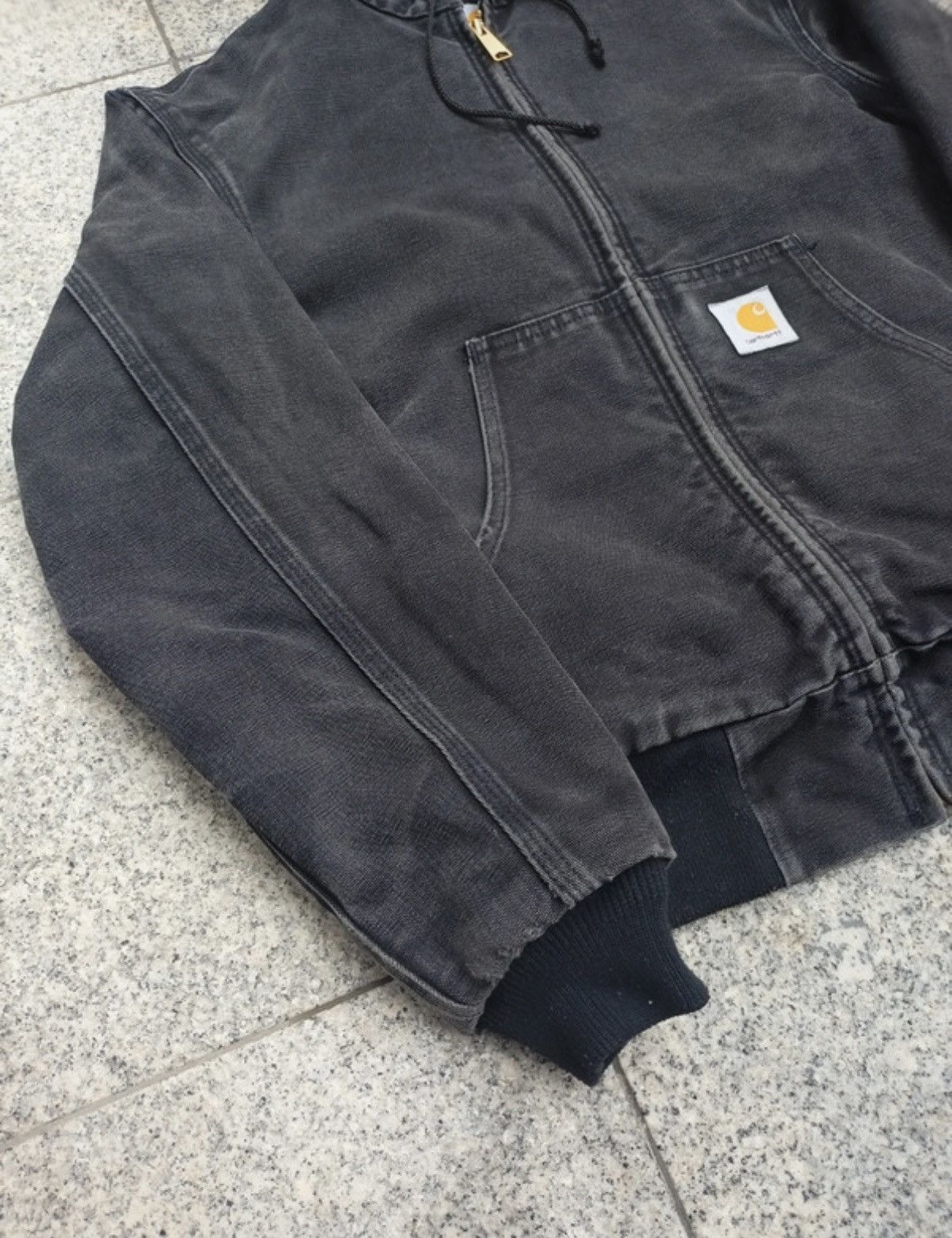 Carhartt Vintage 90s carhartt jr105 active jacket wash black Size US S / EU 44-46 / 1 - 4 Thumbnail