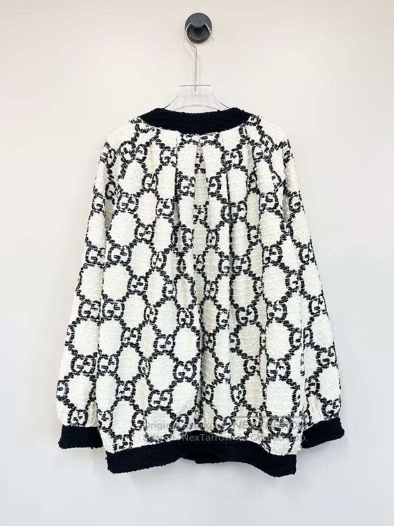 Gucci Gucci Black and white classic double G full print tweed ja Size XS / US 0-2 / IT 36-38 - 2 Thumbnail