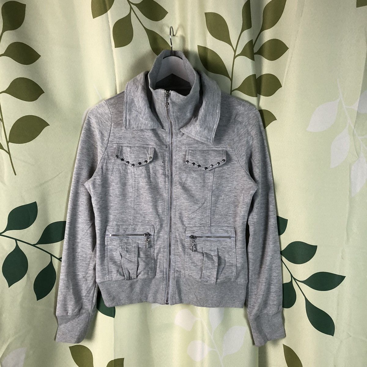 Cecil Mcbee Grey multipocket jacket sweater #7419