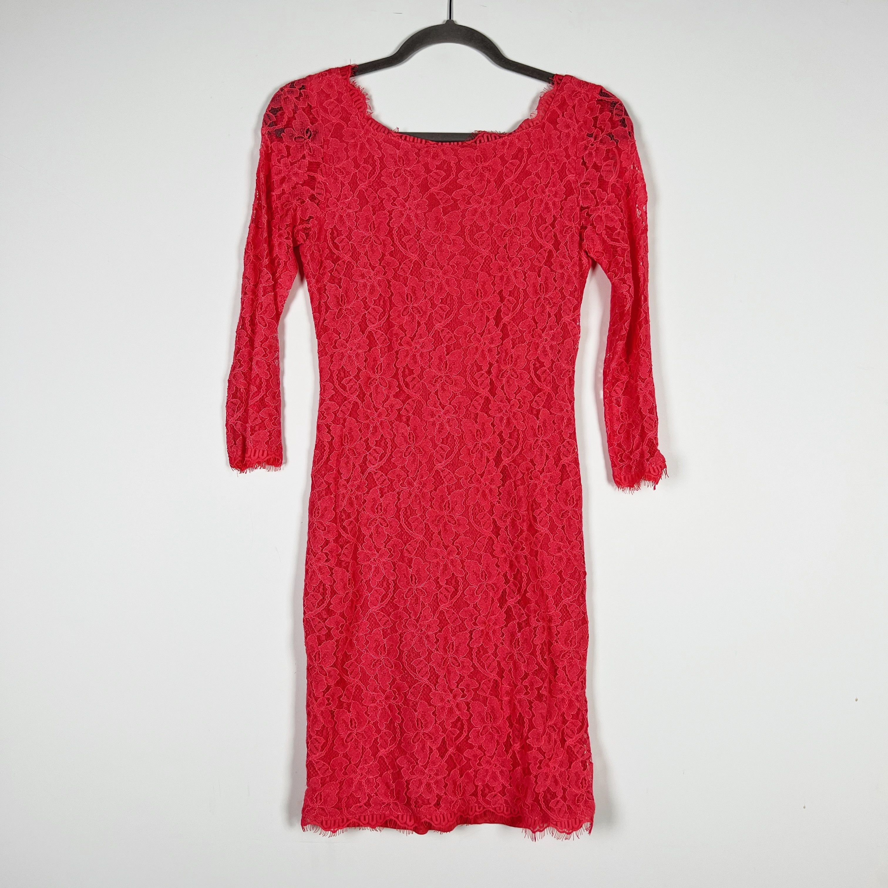 Diane von Furstenberg Diane Von Furstenberg Allover Lace Quarter Sleeve Size S / US 4 / IT 40 - 1 Thumbnail