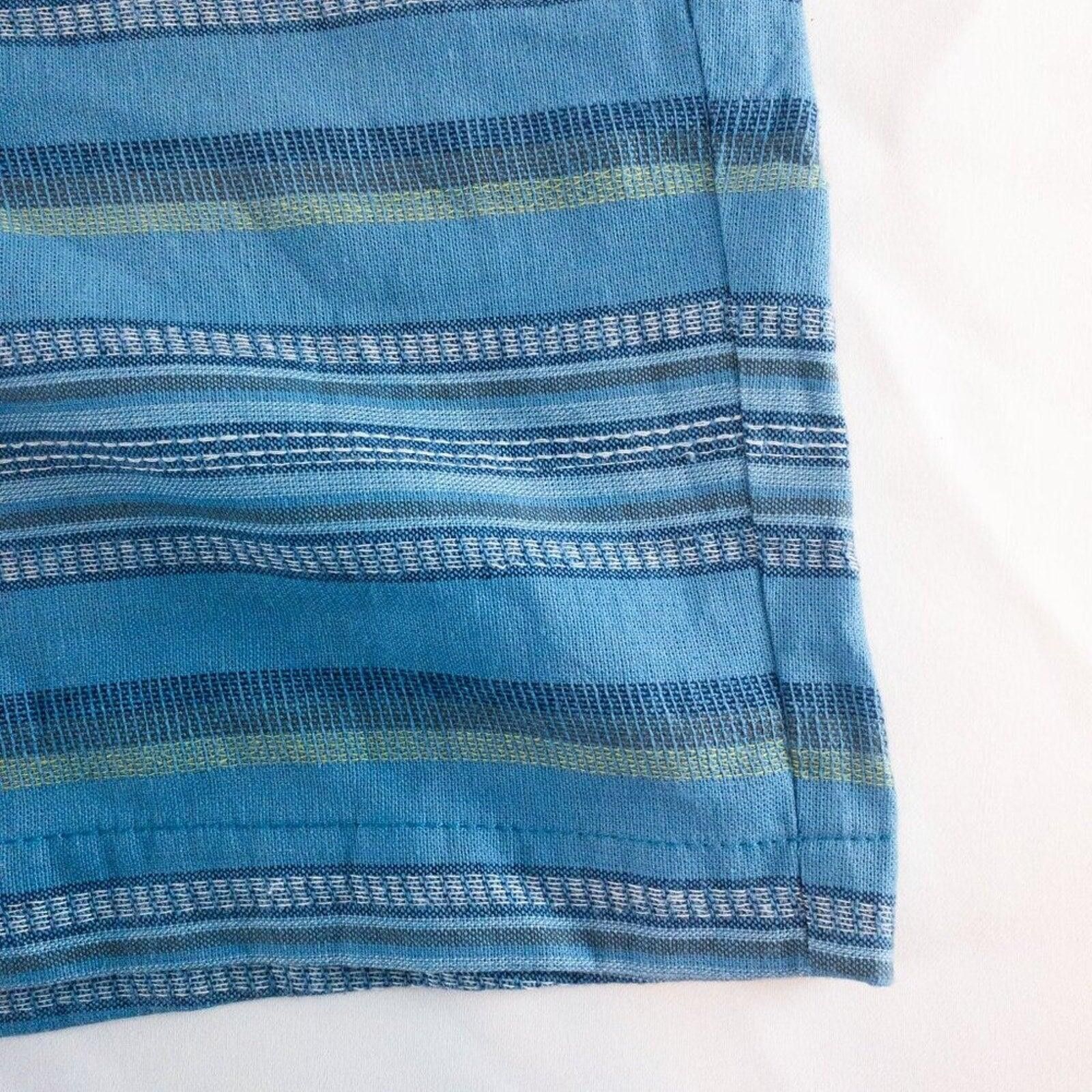 Other Ann Taylor LOFT Striped Blue Green Mini Shorts Womens Size 2 Size 26" / US 2 / IT 38 - 3 Thumbnail