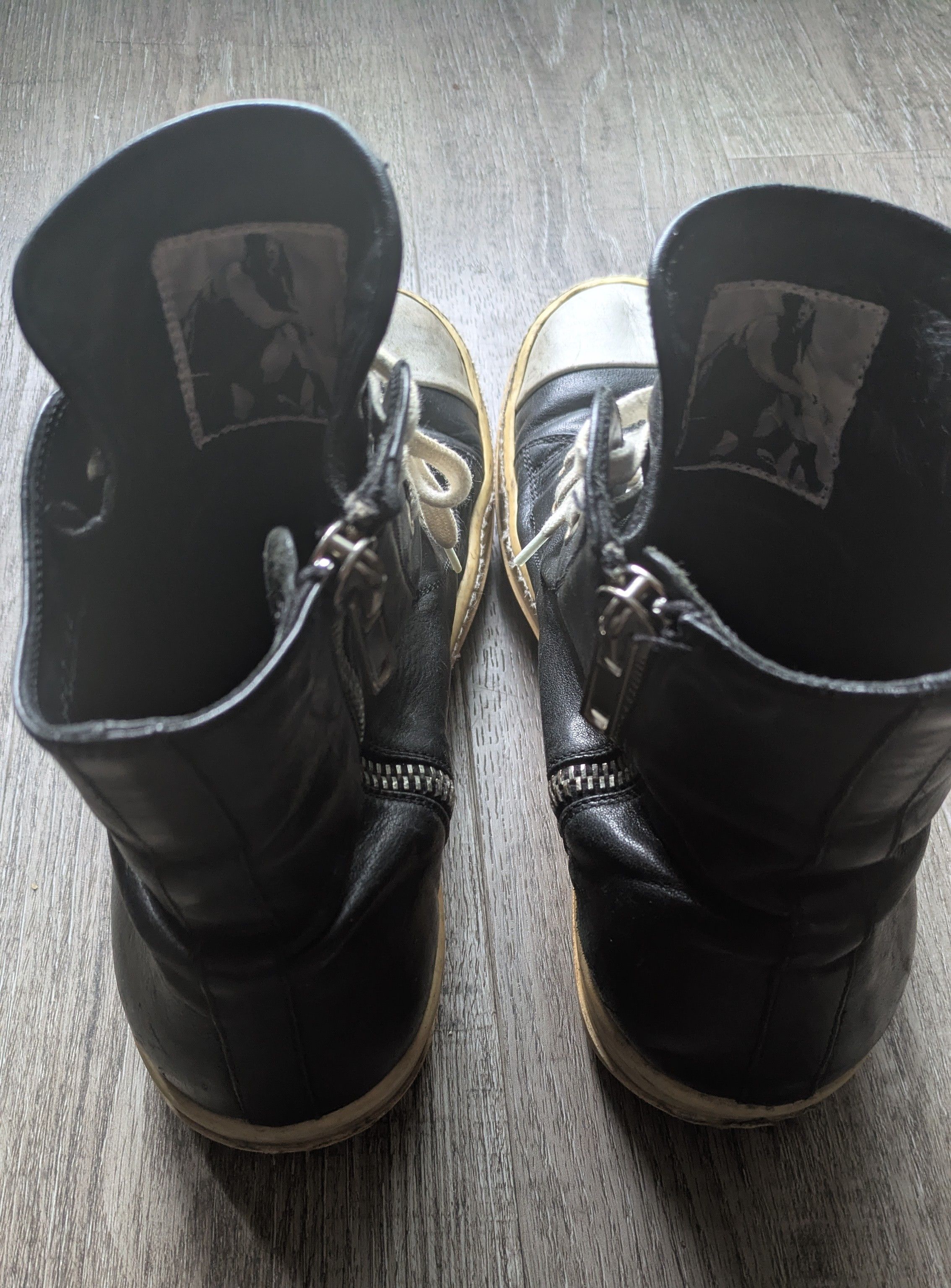 Rick Owens OG Black Leather Ramones Size US 11 / EU 44 - 3 Thumbnail