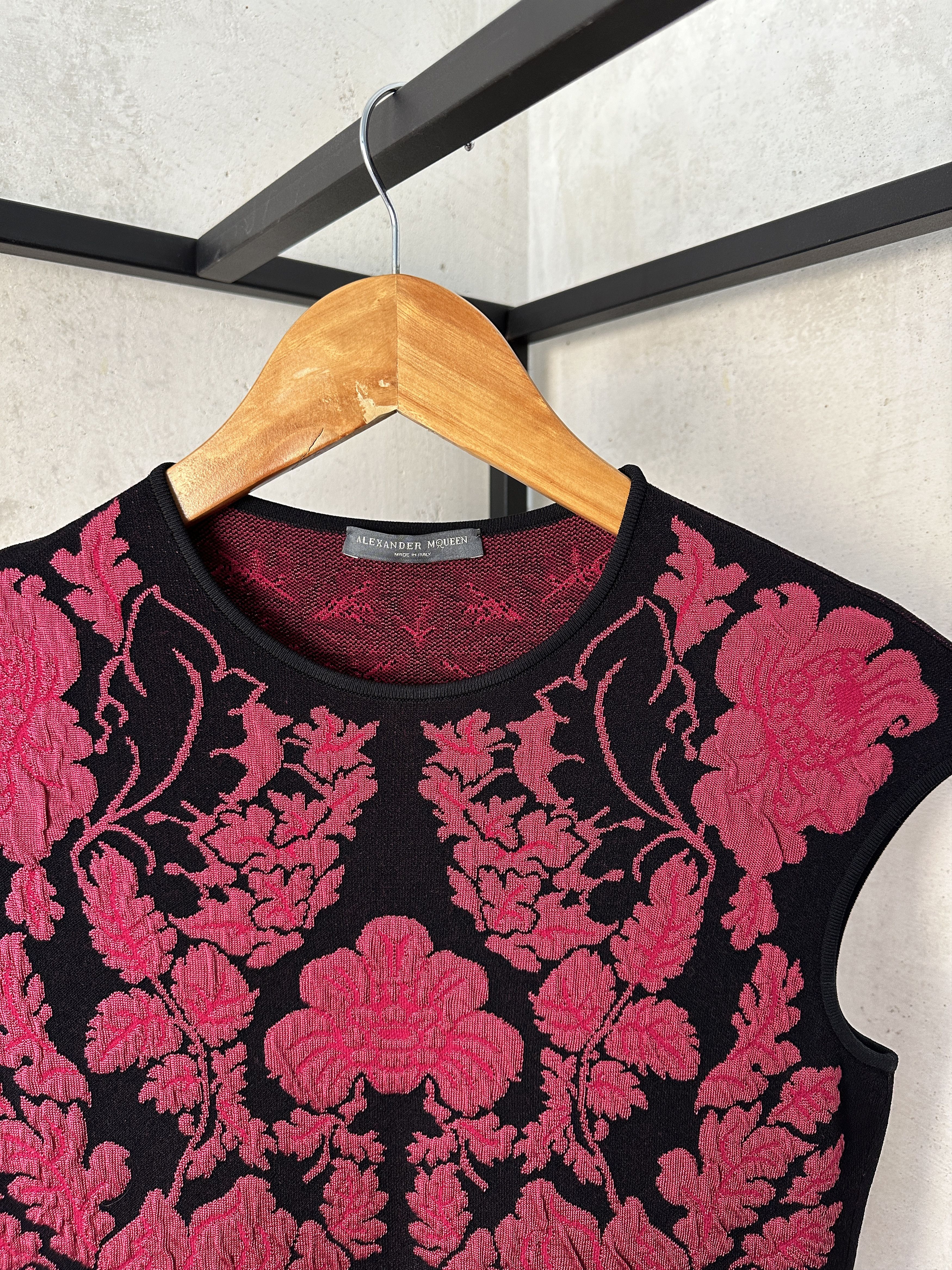 Alexander McQueen Alexander McQueen FW12 Intarsia Knit Mini Dress Size S / US 4 / IT 40 - 3 Thumbnail