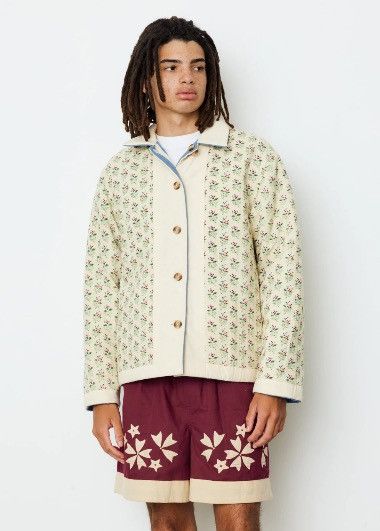 Bode 1495USD Blue White House Steps Reversible Quilted Jacket Size US L / EU 52-54 / 3 - 12 Thumbnail