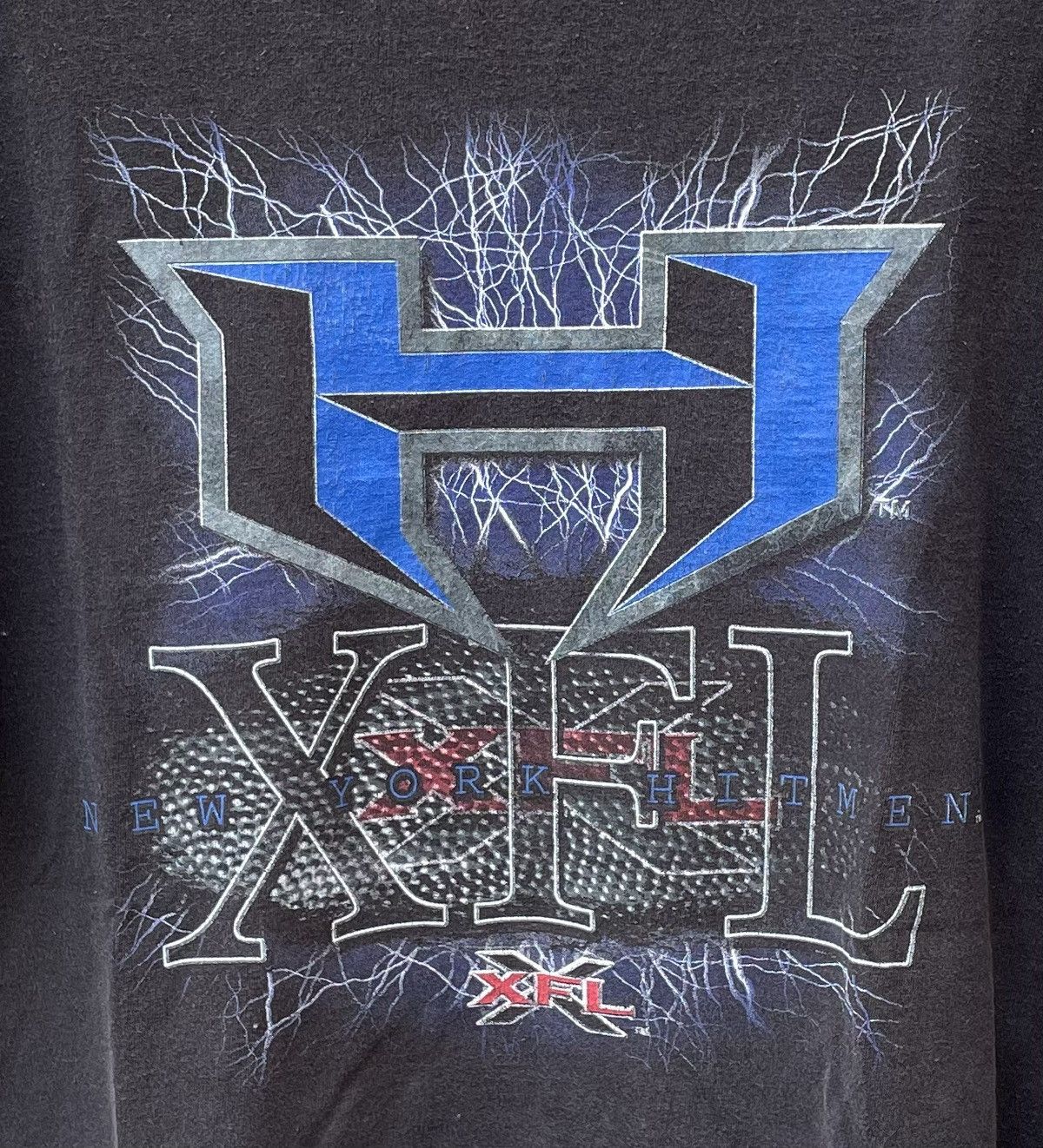Champion vintage 90s XFL NEW YORK HITMEN T-Shirt XL Size US XL / EU 56 / 4 - 3 Thumbnail